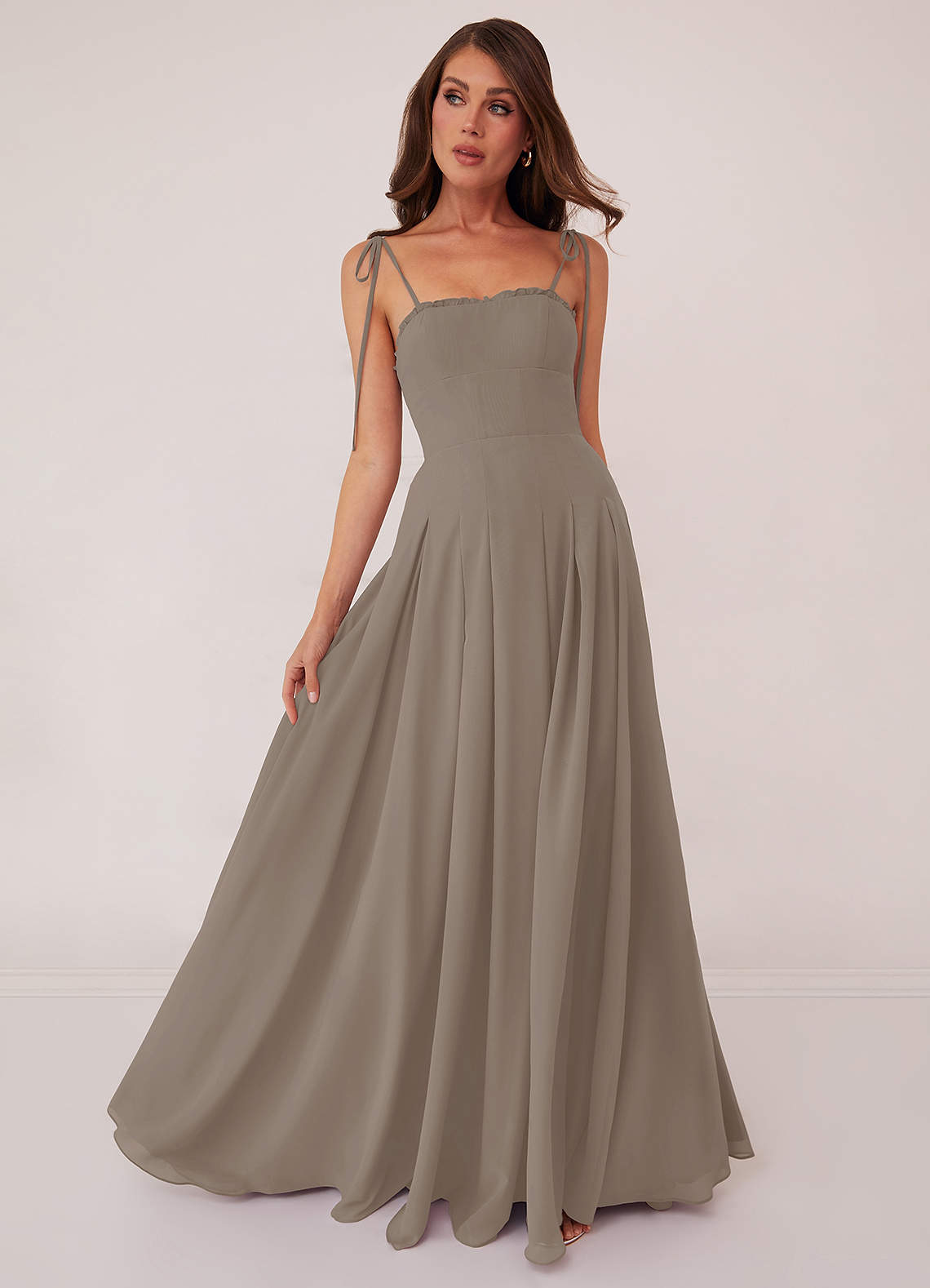 Long Dress with Box Pleats