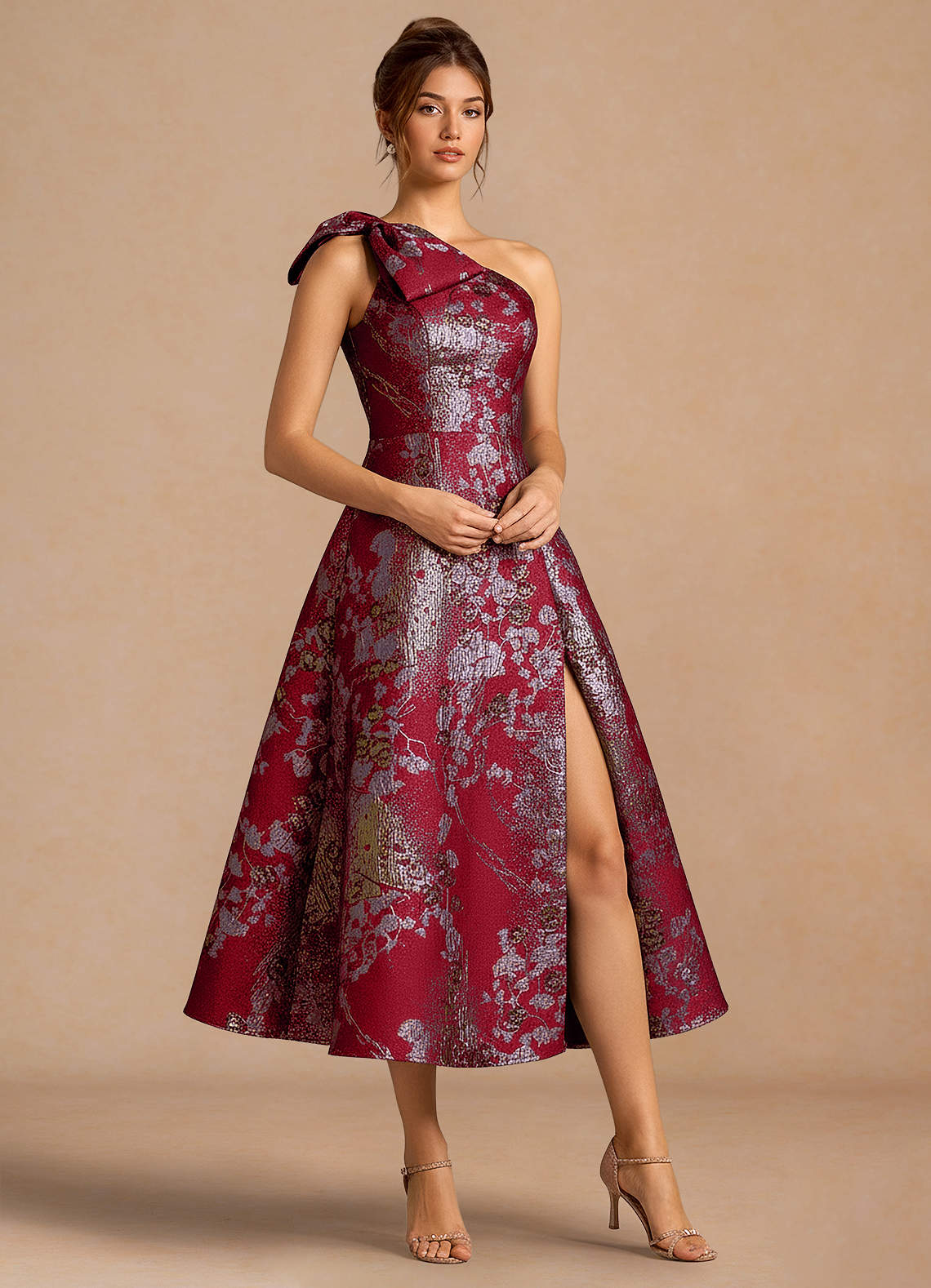 Jonelle Merlot Midi mekko image2