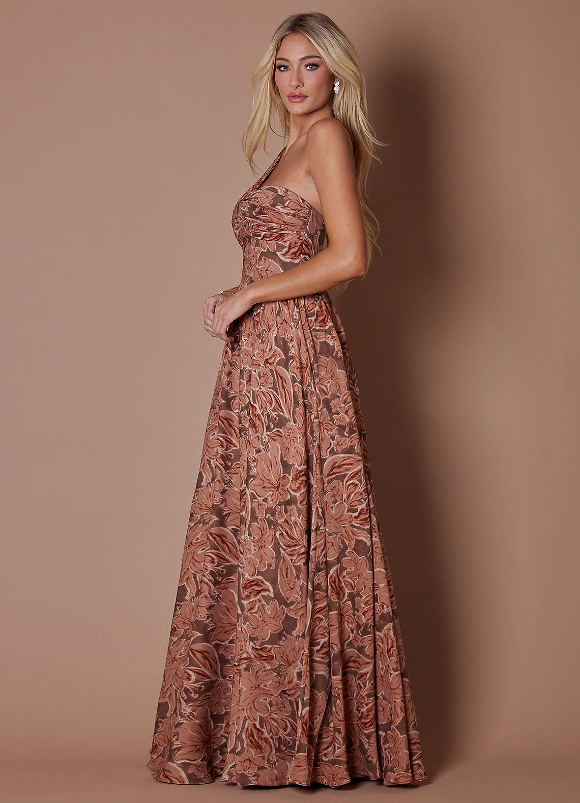 cute formal dresses near me Satin A-line Scoop Split Prom Dresses with Pockets PL395