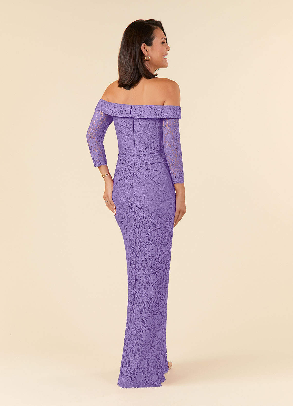 Floor-length Lace Sheath Dress Halter Neck Tahiti main image 1