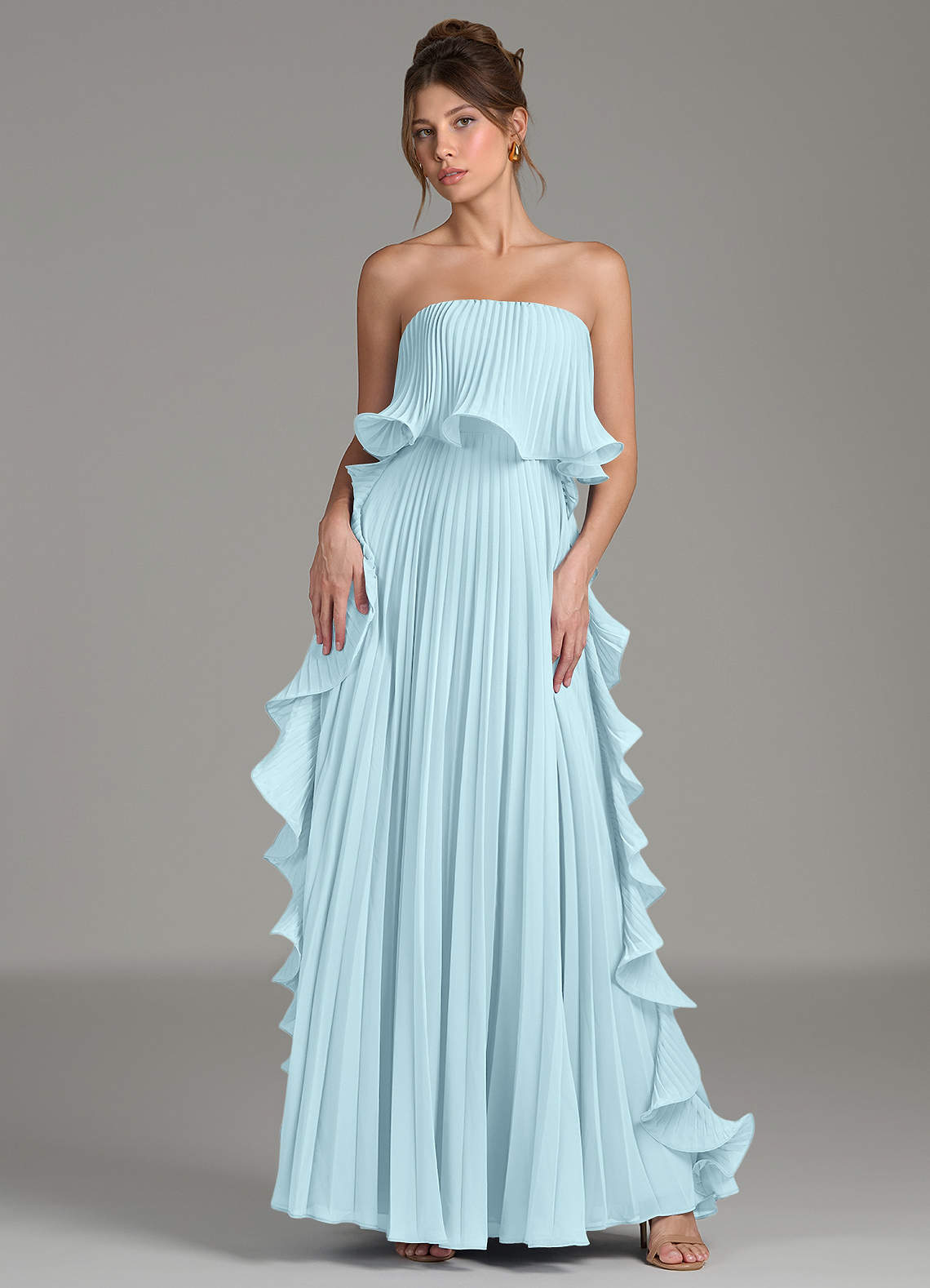 cloud blue bridesmaid dresses Azazie Alexia