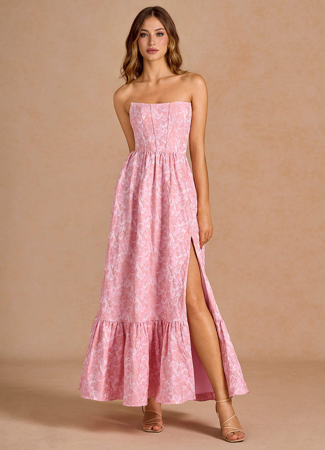 Robe Longue Multicolore Rose Soline image1