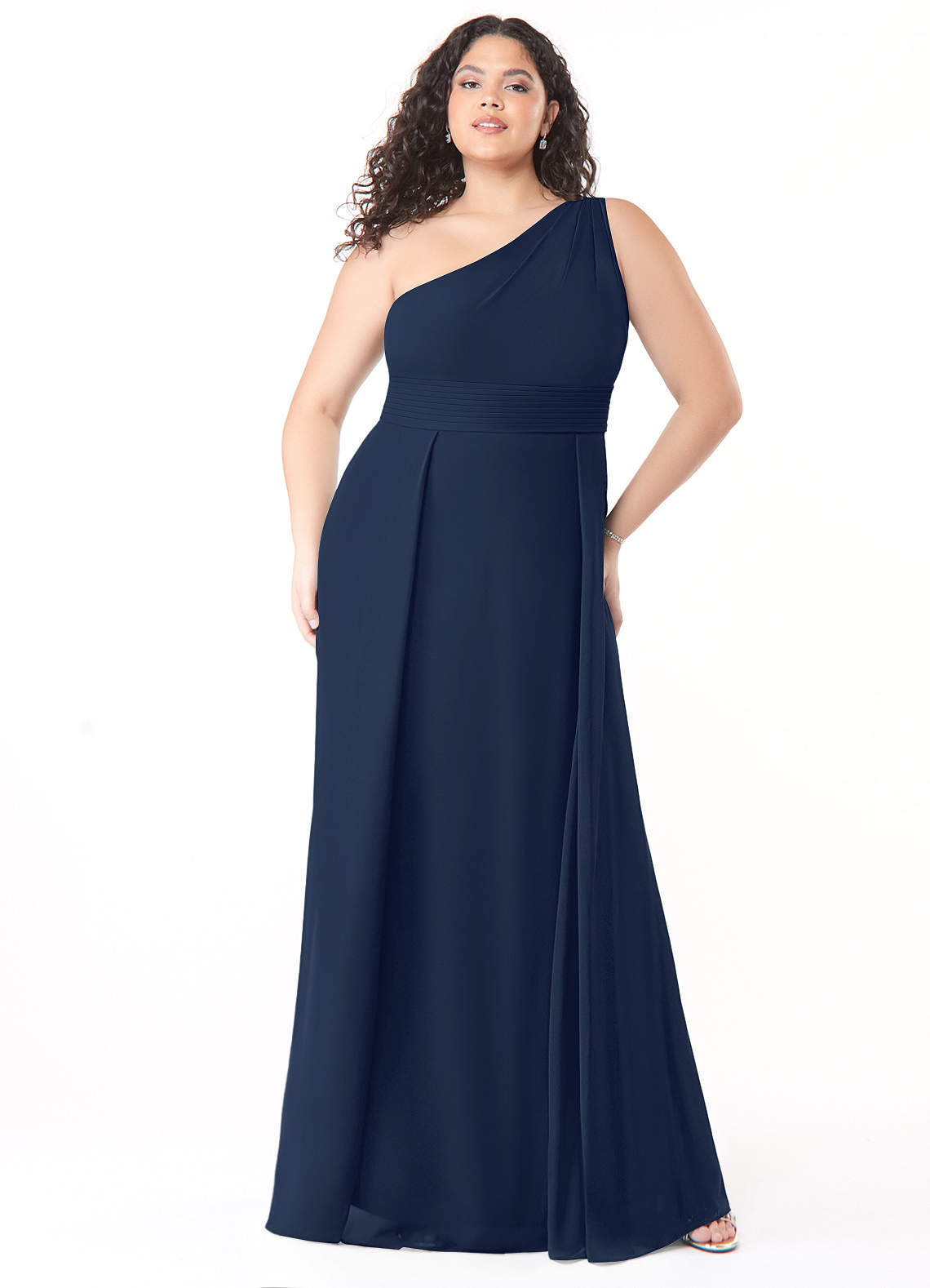 Azazie Dallas Dark Navy Chiffon Bridesmaid Dresses | Azazie