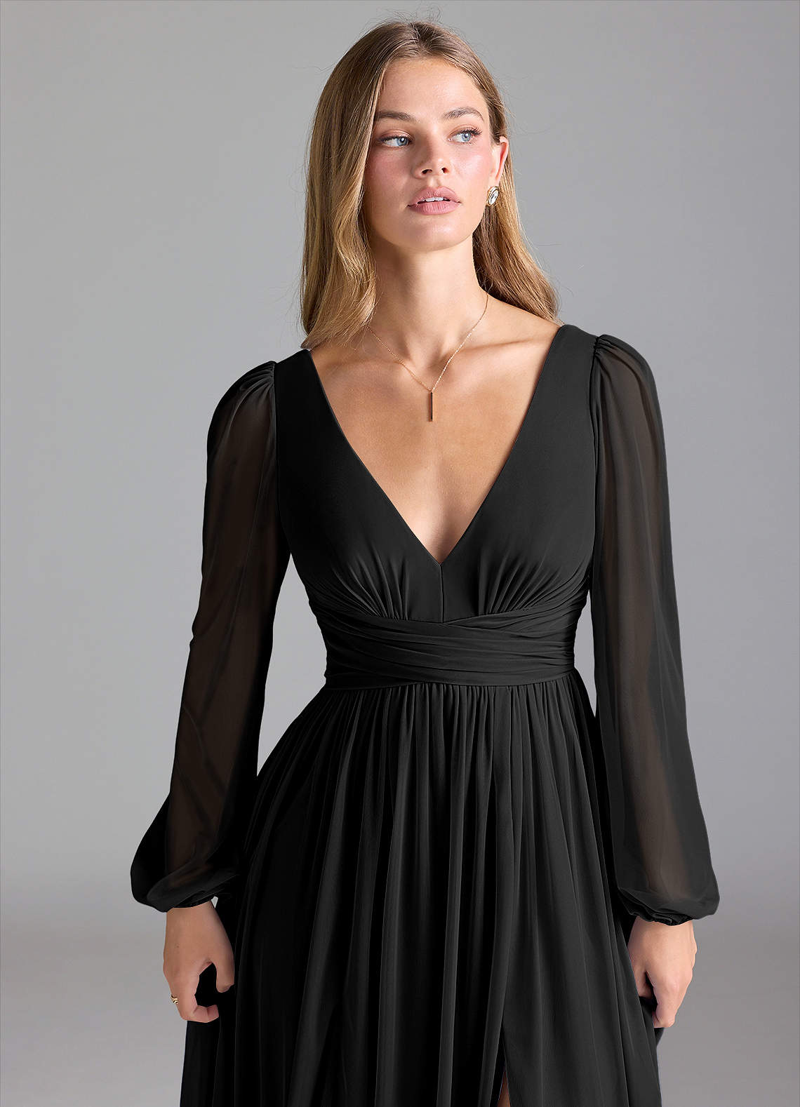 a line mesh dress Alyce Paris 61753