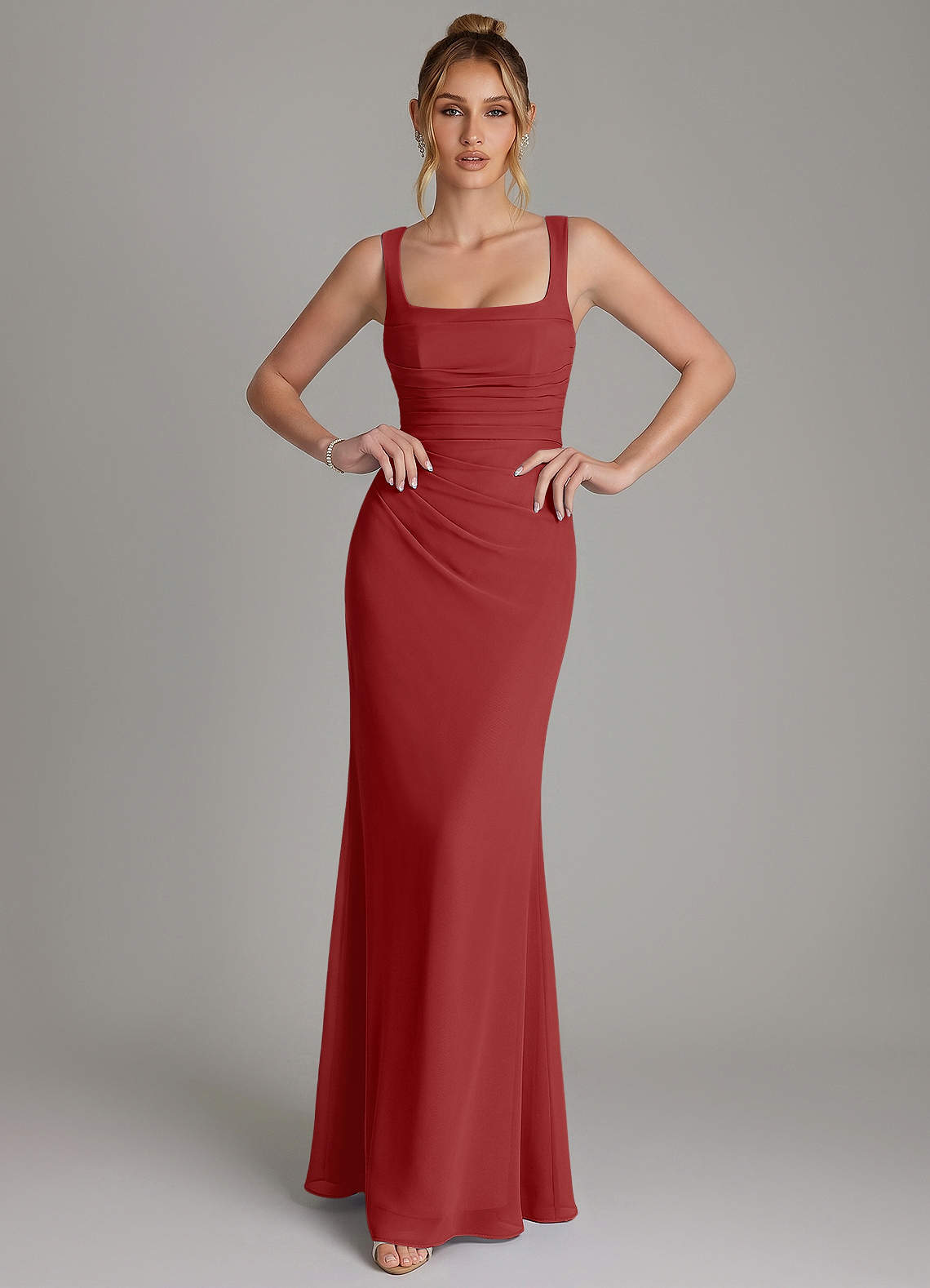rust chiffon dress Rust Bridesmaid Dresses Stylish & Elegant Dresses for Your Wedding Party Carlyna