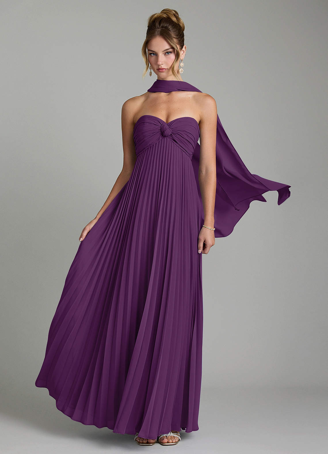 grape purple bridesmaid dresses V Neck Chiffon Bridesmaid Dresses Grape A Line Wedding Guest Party Gowns Empire Waist Ruched Maid Of Honor Dresses Plum Purple