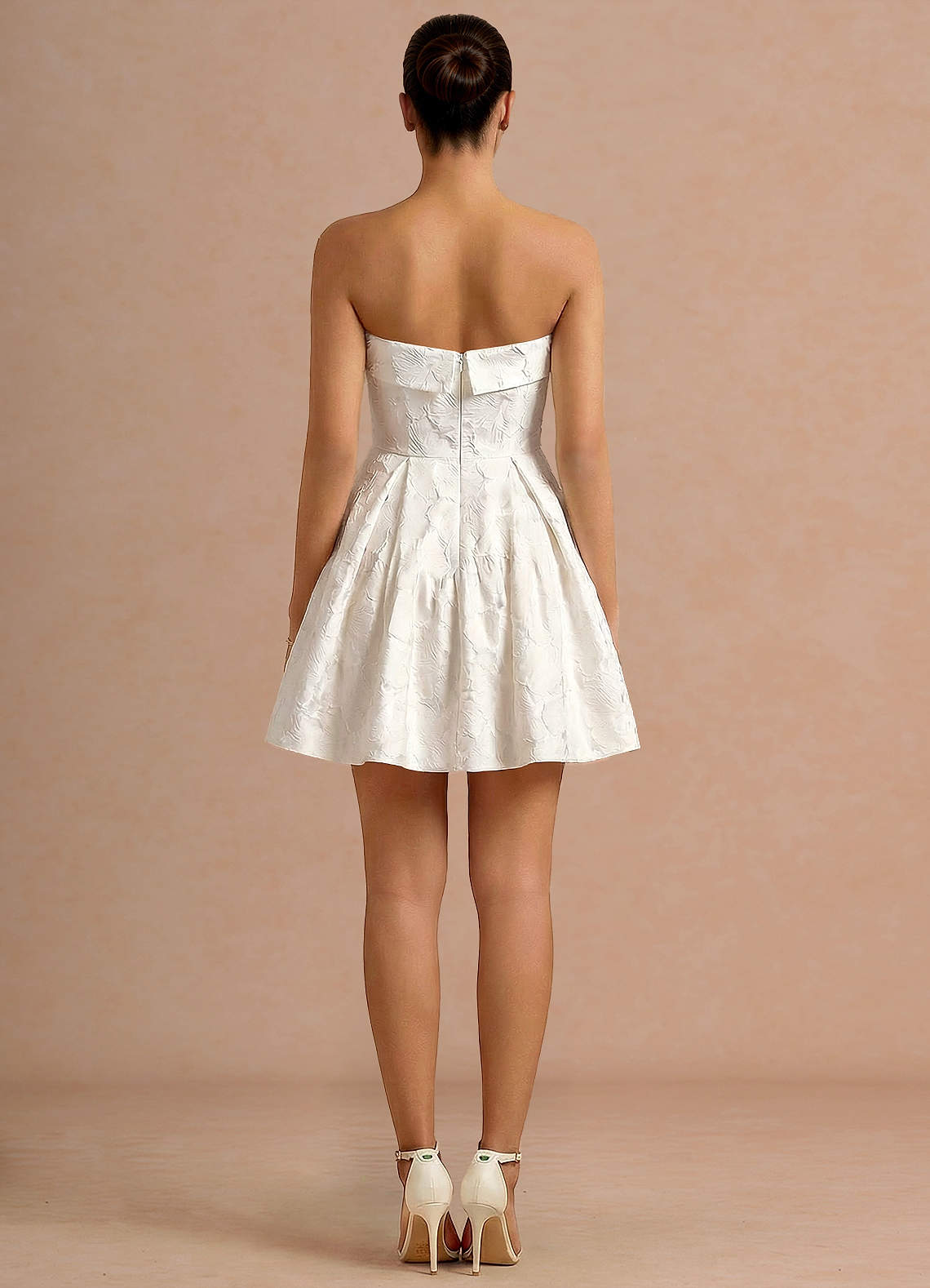 Quessia French White Mini Dress image2