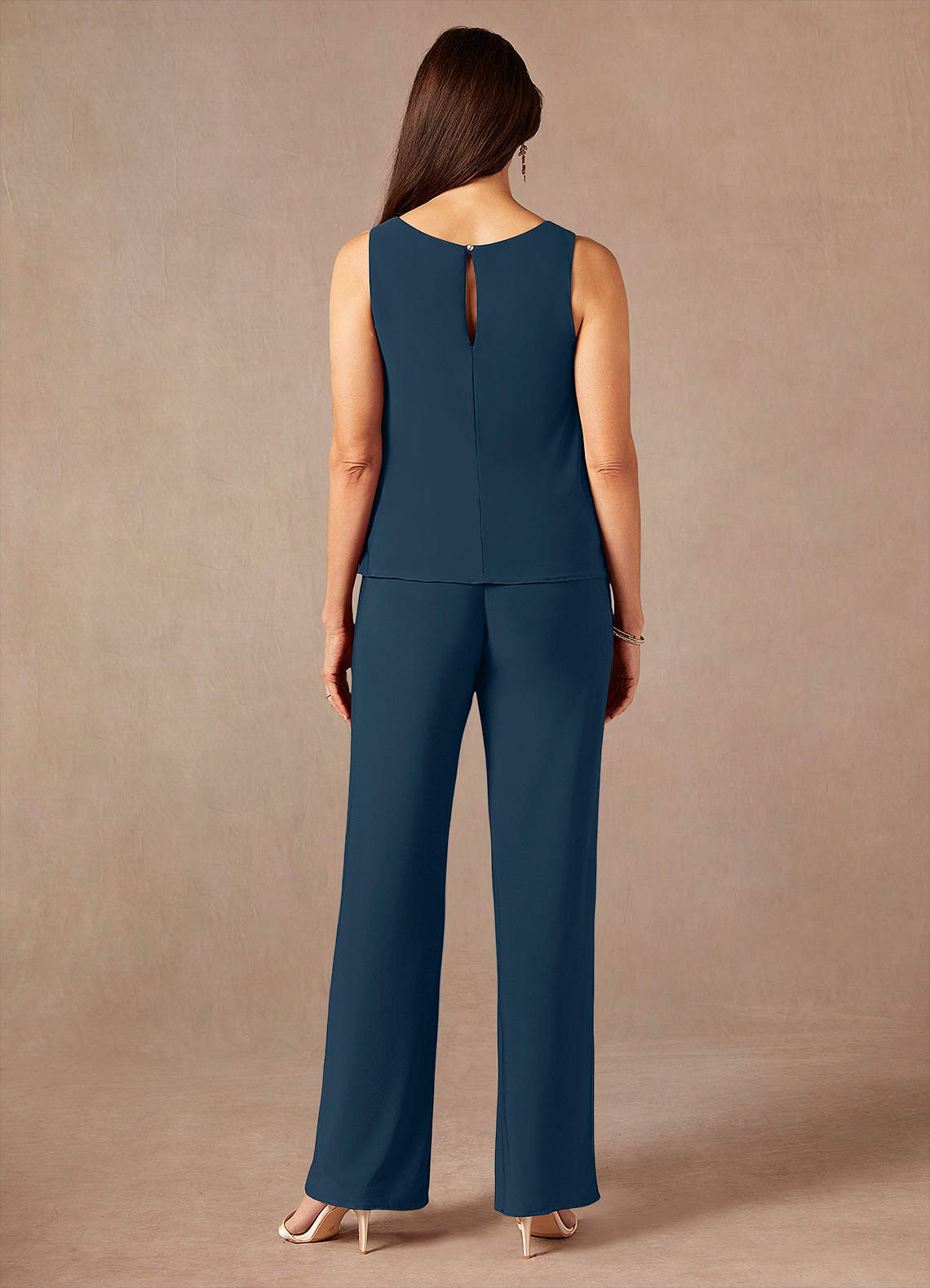 Azazie Mamrie Mother of the Bride Dresses Dark Navy Neptune Jumpsuit/Pantsuit Lace Dress image9