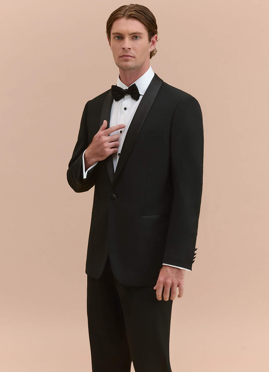 front Winston Black Shawl Lapel Tuxedos Jacket