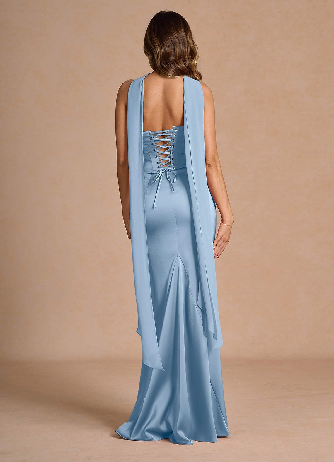 Sorrel Haze Blue Corset Two-Piece Sets | Azazie