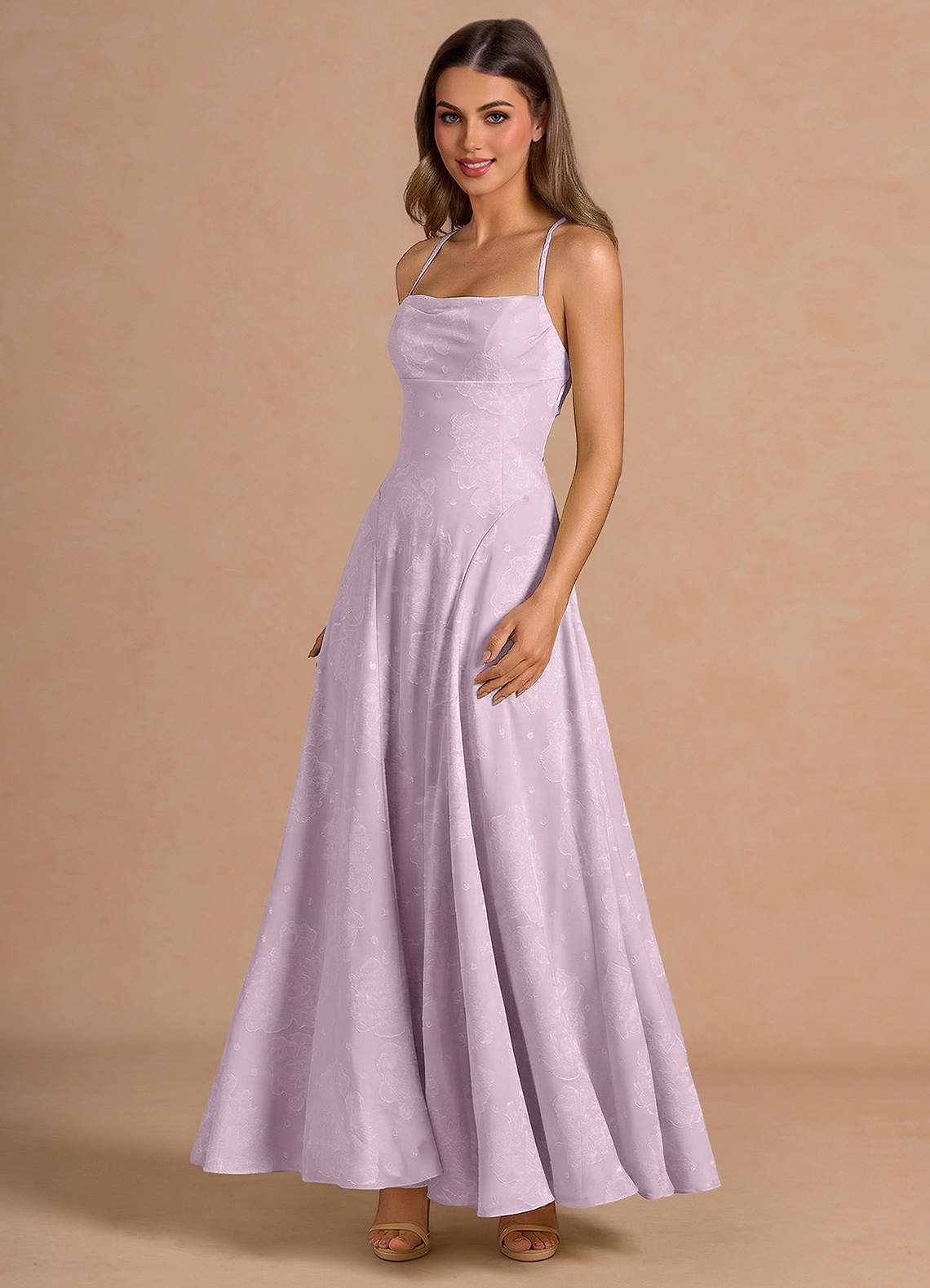 Nyselle Frosted Lilac Maxi Dress | Azazie