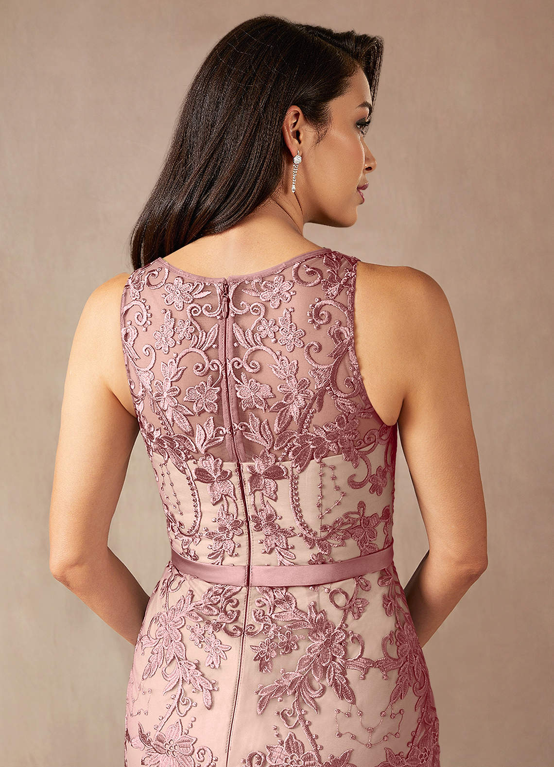 Azazie Herrin Mother of the Bride Dresses Dusty Rose Champagne Mermaid Lace Dress image13