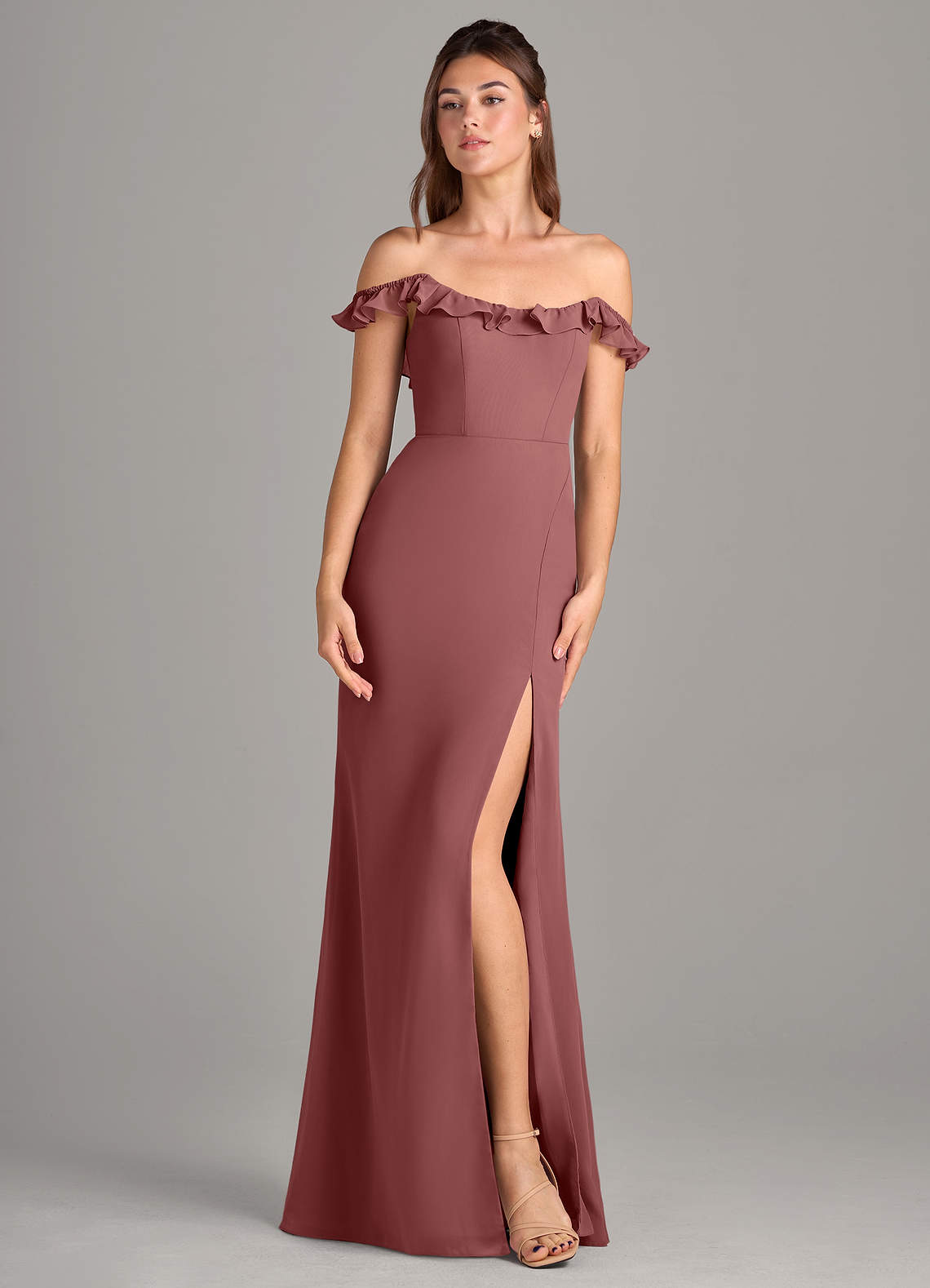 amethyst bridesmaid dresses Purple from Azazie Order fabric swatches to explore the fabric and texture in person Azazie | Bouquets up if