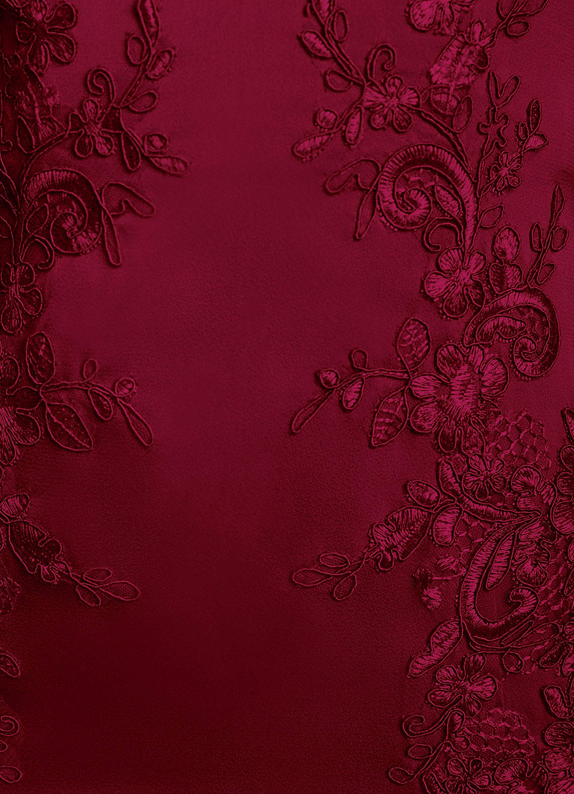 Azazie Franny Klänningar till brudens mor Klä Tubklänning i Stretch Satin Spets Bourgogne image5