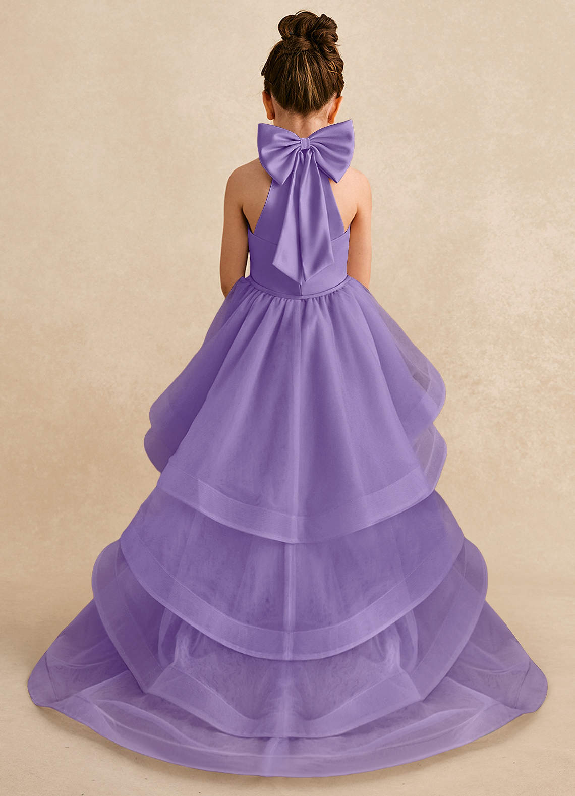 Azazie Bev Flower Girl Dresses Tahiti A-Line Convertible Tulle Dress image1