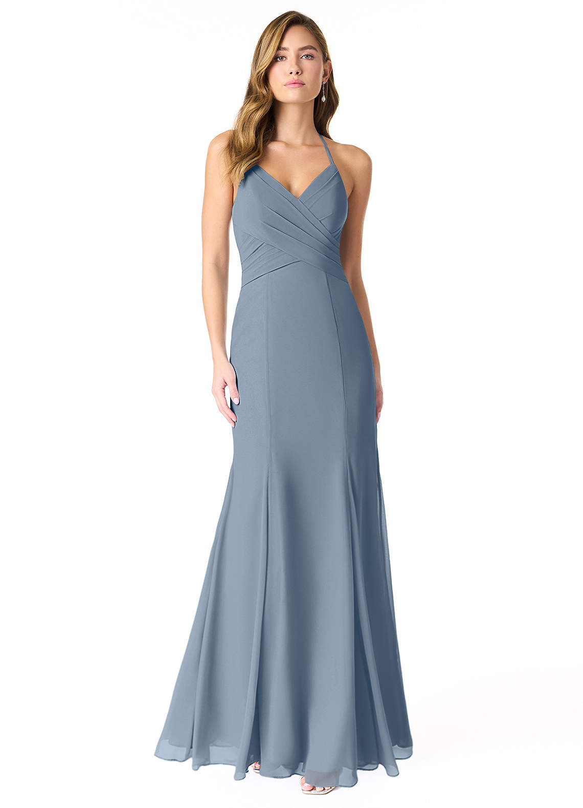 Azazie Carolina Bridesmaid Dresses Twilight Mermaid Ruched Chiffon Dress image1