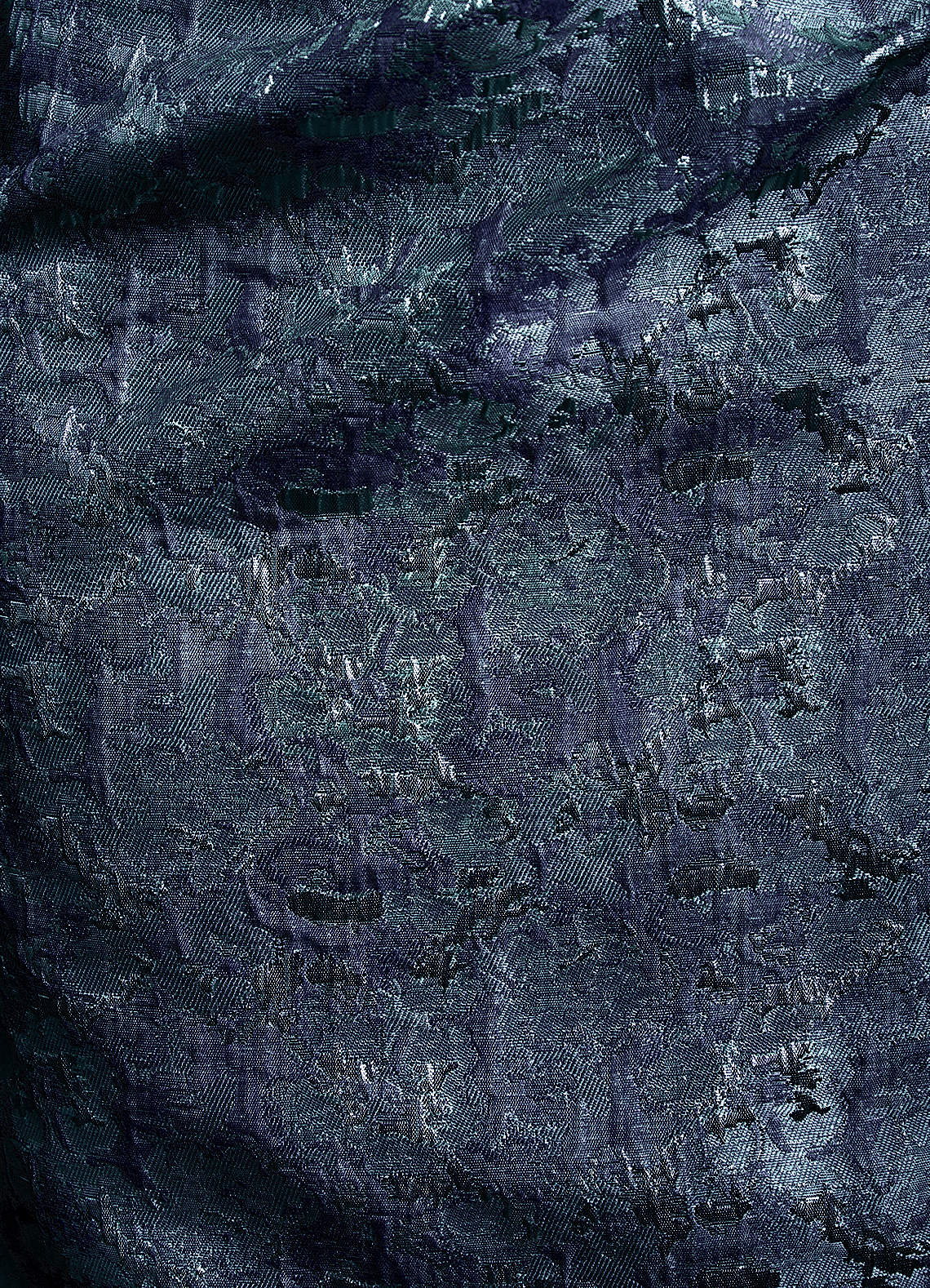 Azazie Irvine Mother of the Bride Dresses Dark Navy A-Line Pleated Floral Jacquard Dress image6