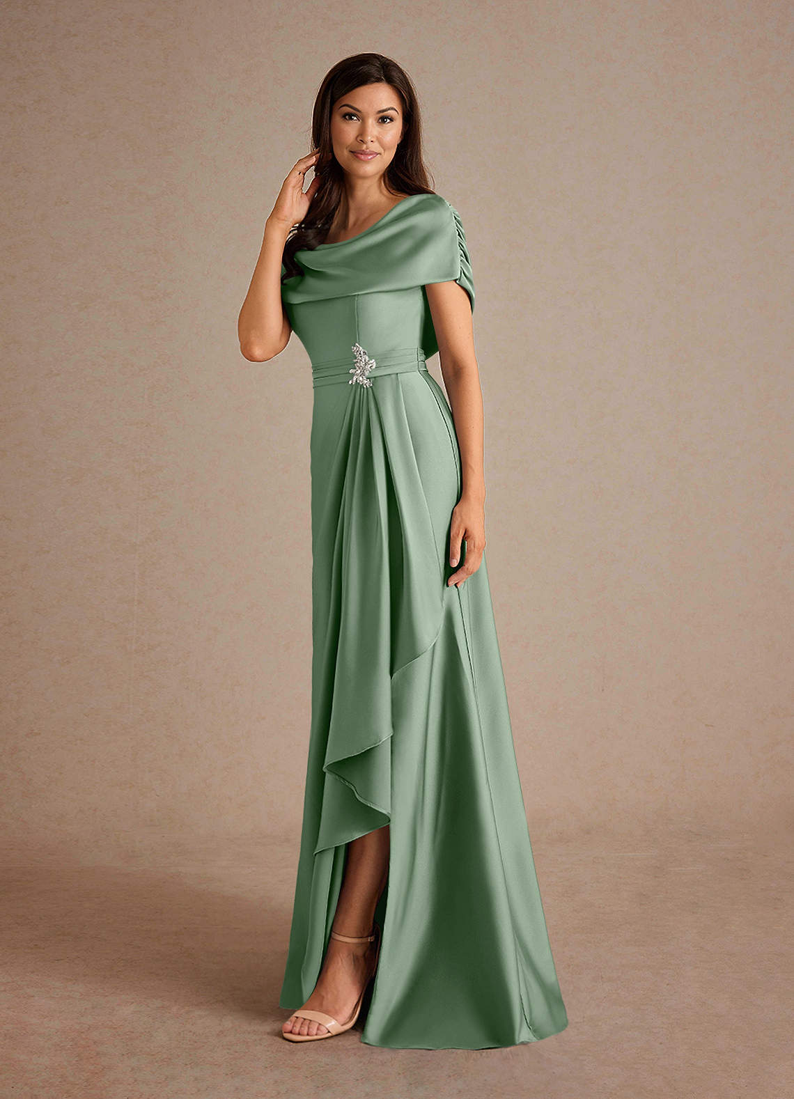david jones bridesmaid dresses NWT David's Bridal Cold Shoulder Flutter Sleeve Chiffon Long Bridesmai –  Sonderleigh main image 0