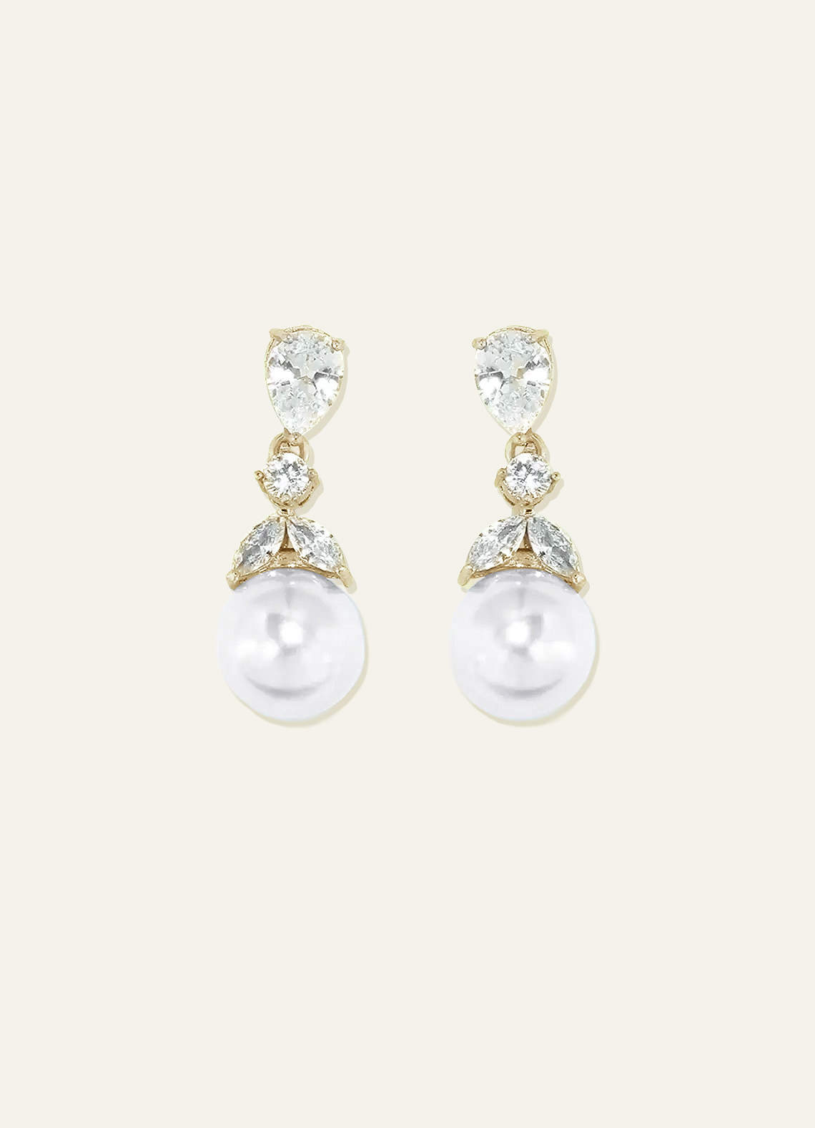 front Ocean Pearl Earrings
