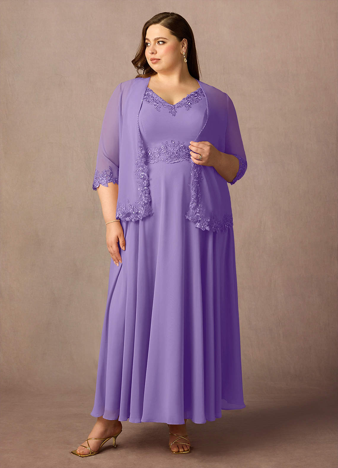 Azazie Devana Mother of the Bride Dresses Tahiti A-Line Sequins Chiffon Dress image1