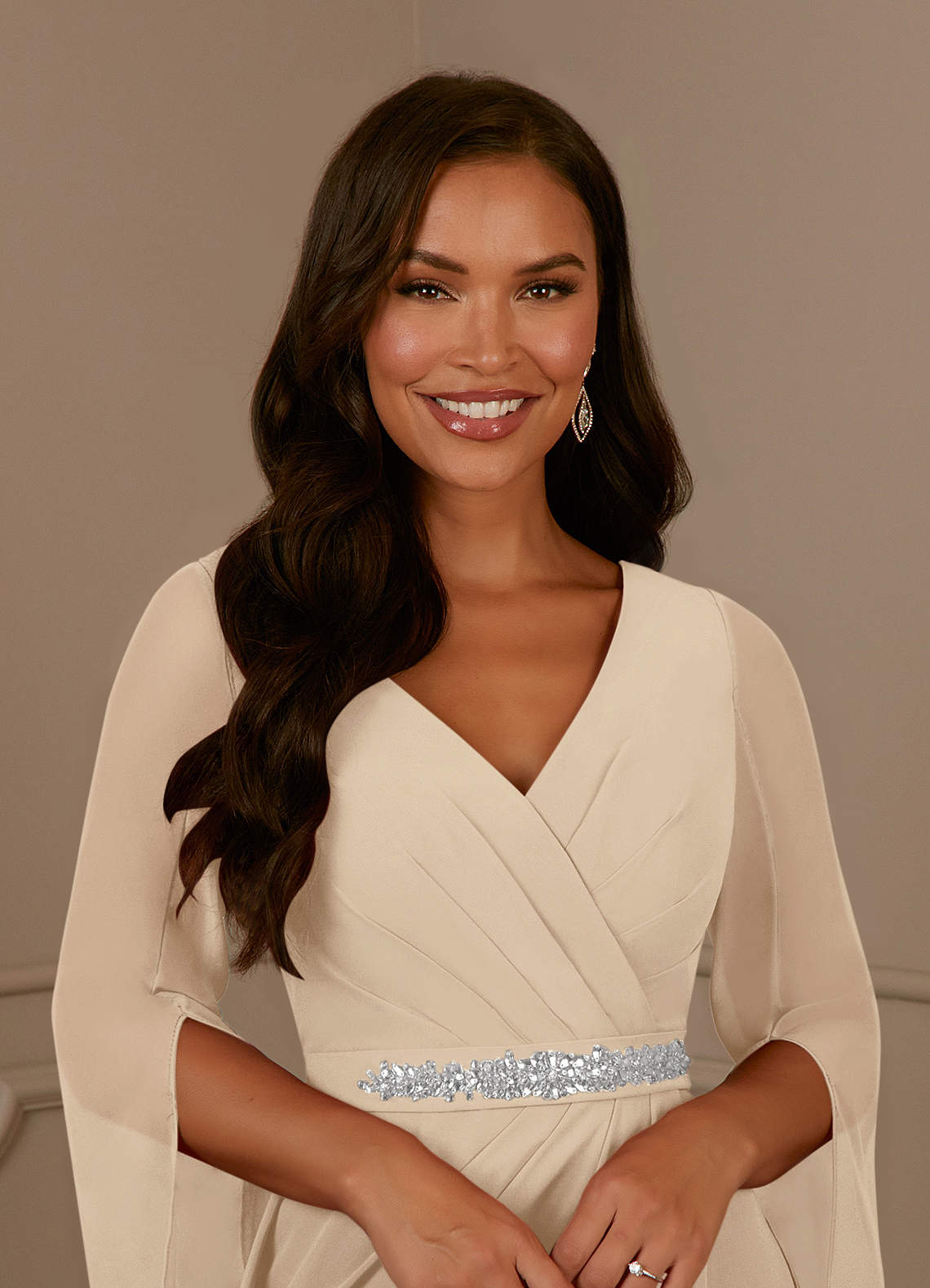 スーツ・フォーマル・ドレス acka velour long dress ivory acka velour long dress