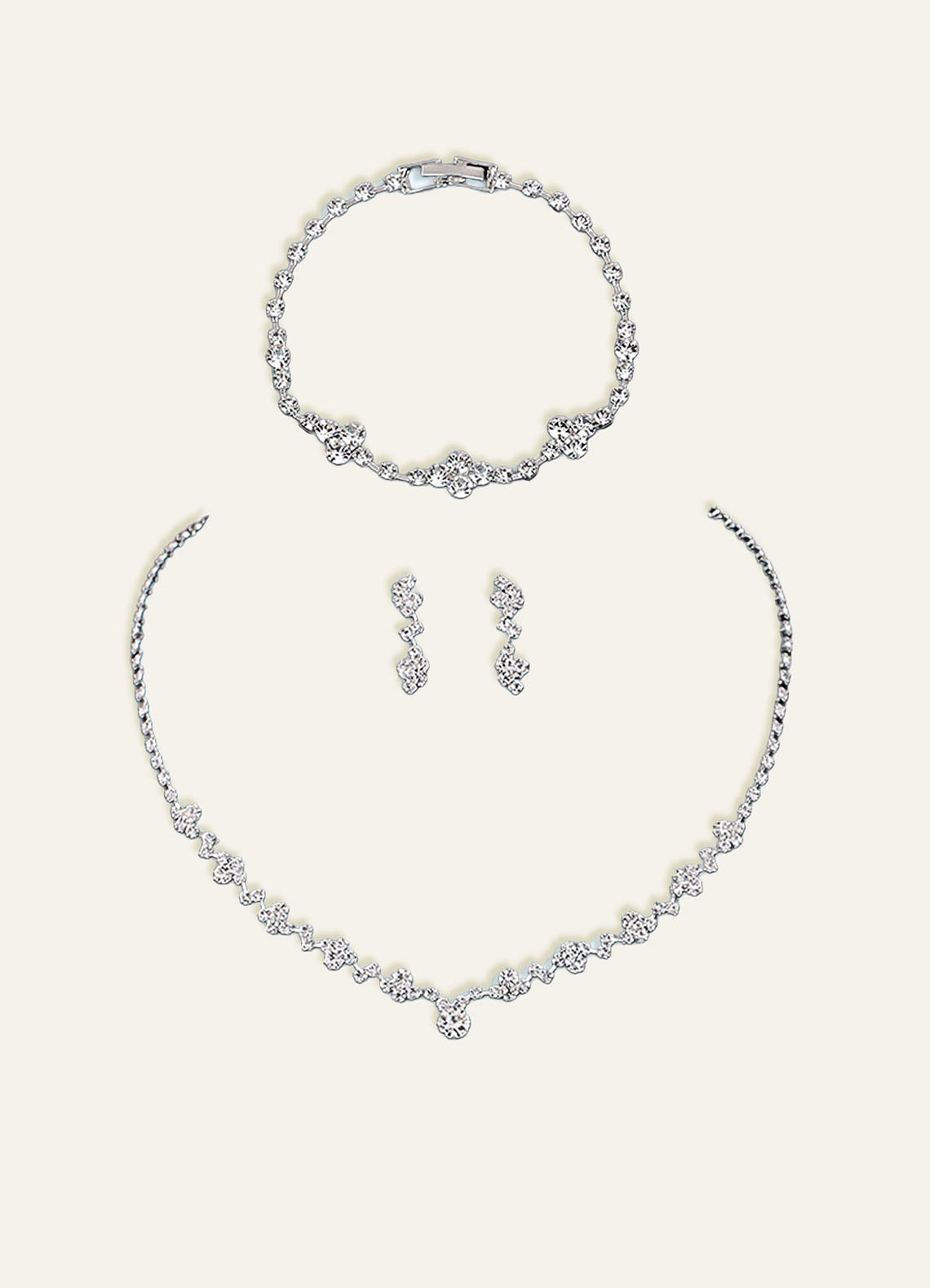 front Crystal Vine Jewelry Set