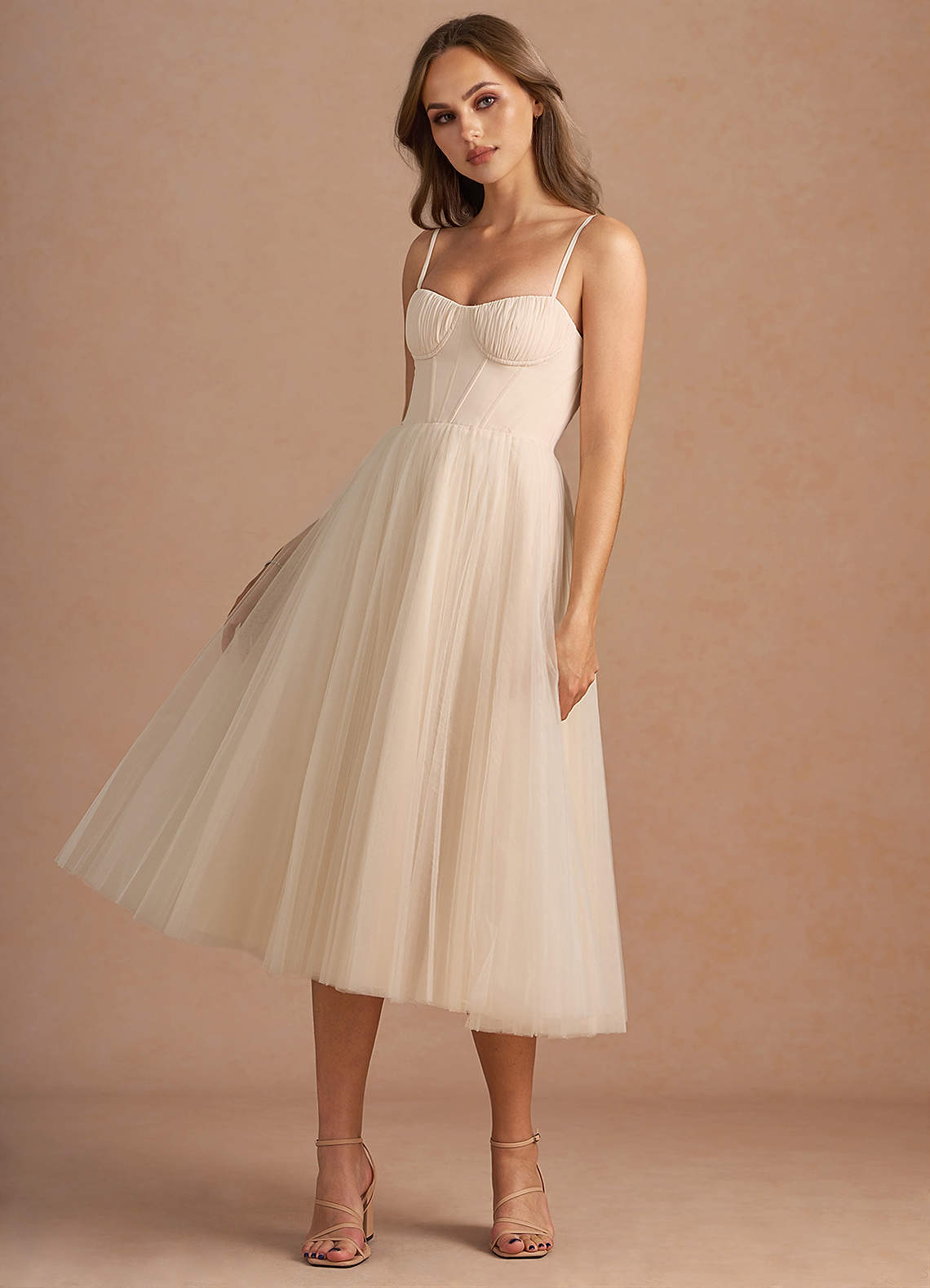 Bree Cream Midi Dress image1