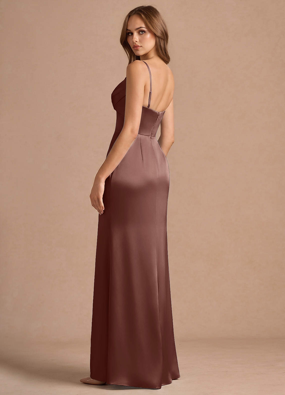 mocha brown satin dress Lilly Sweetheart Satin Maxi Dress / Dark Chocolate | MESHKI