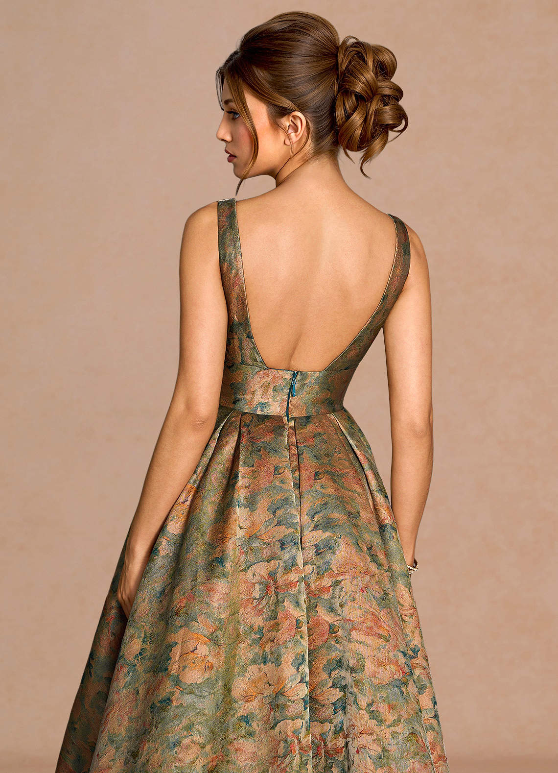 knee length dresses for ladies Rosewater House Sara Blue Paisley Tie Shoulder Maxi Dress