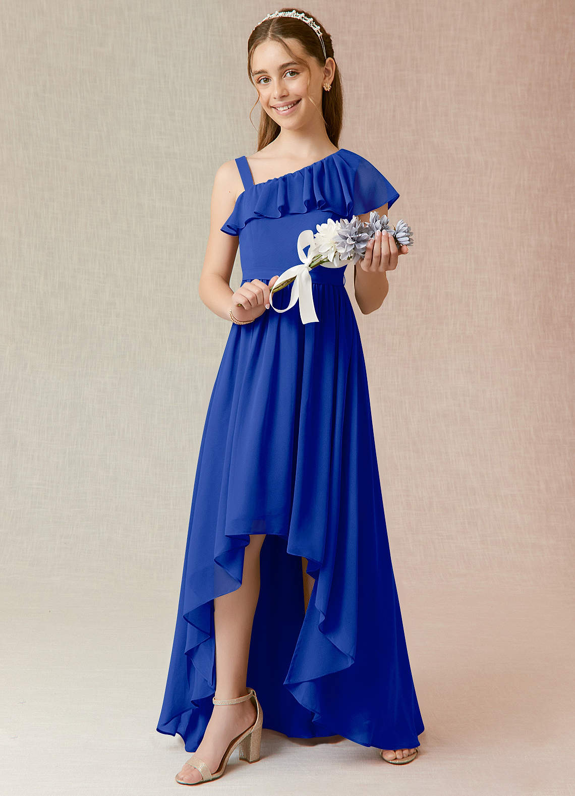 Azazie Mango Junior Bridesmaid Dress in Royal Blue Azazie