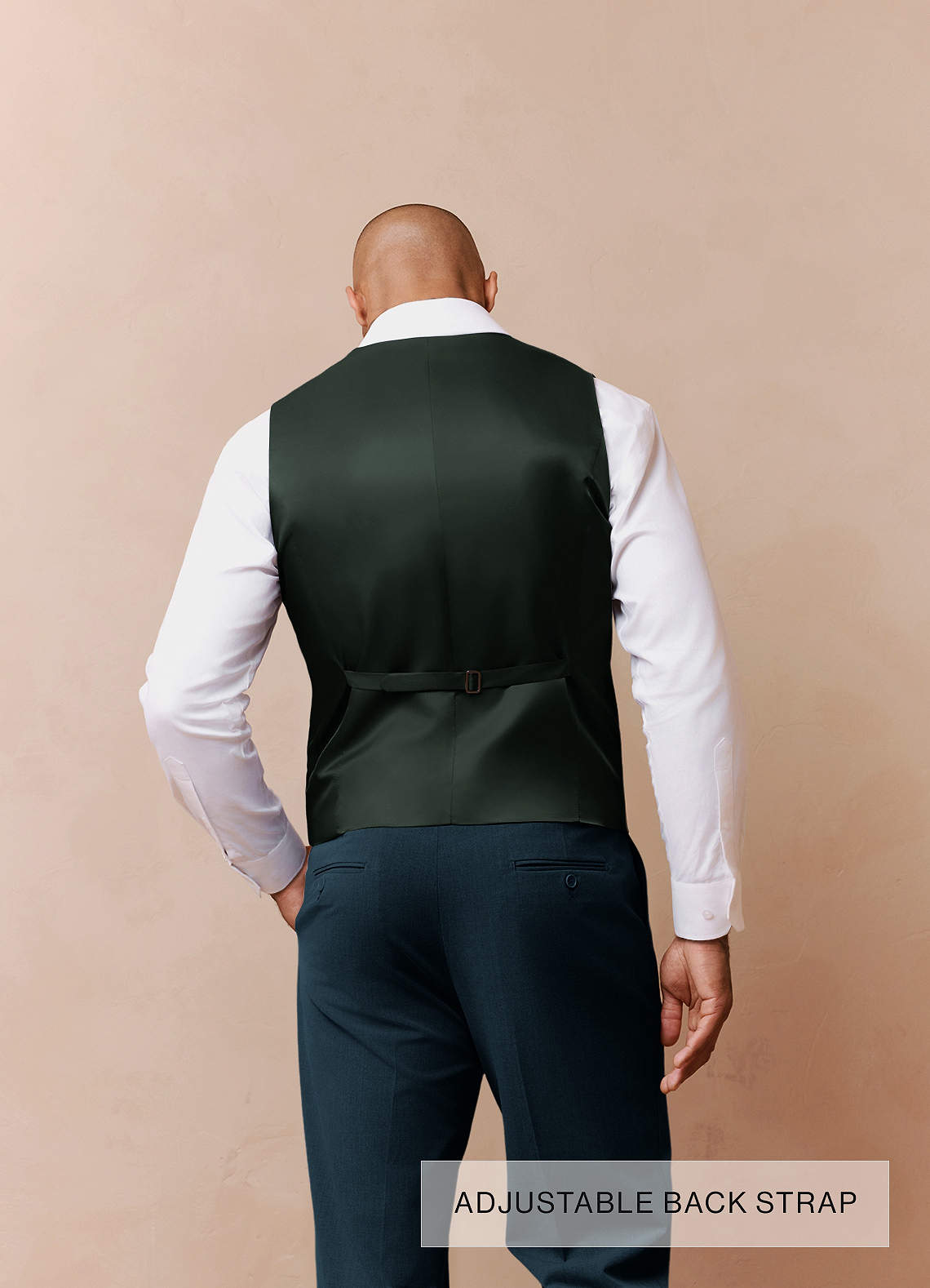 front Savile Teal Wool Blend Suit Vest