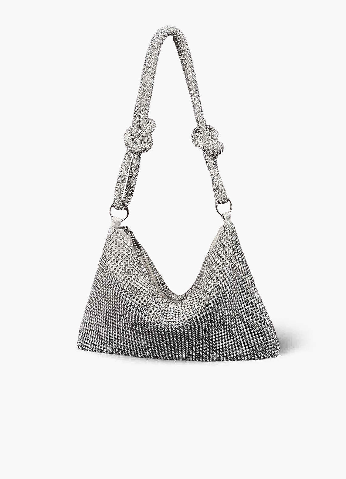 front Mesh Crystal Underarm Bag