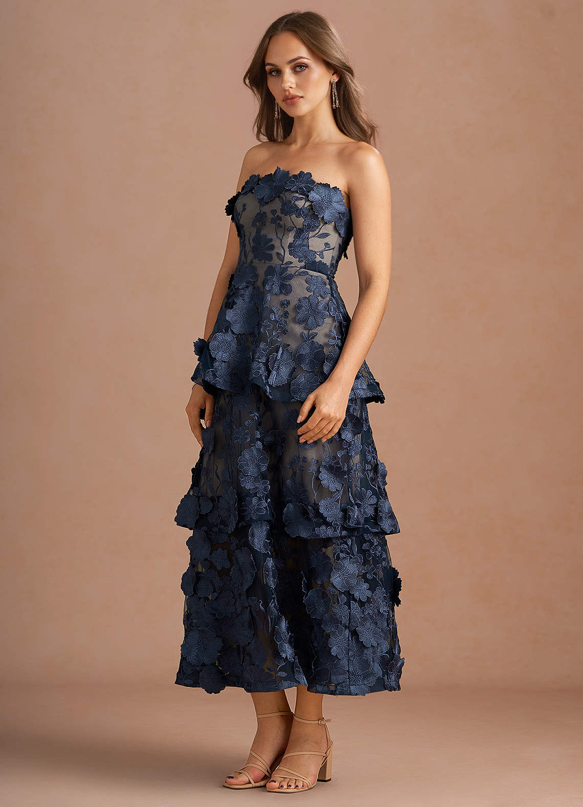 Patricia Navy Maxi Dress | Azazie CA