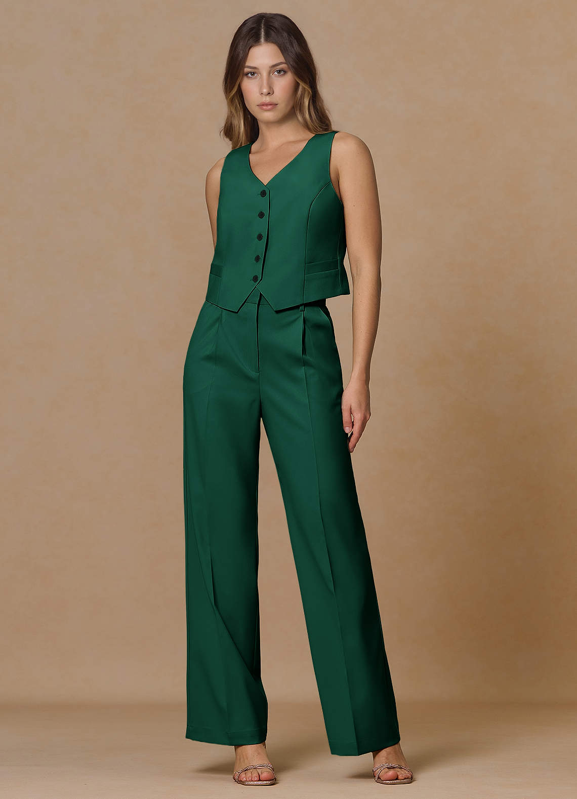 emerald thirteen リネンセットアップ Rowan Emerald Refined Weave Performance 2-Piece Suit | Azazie