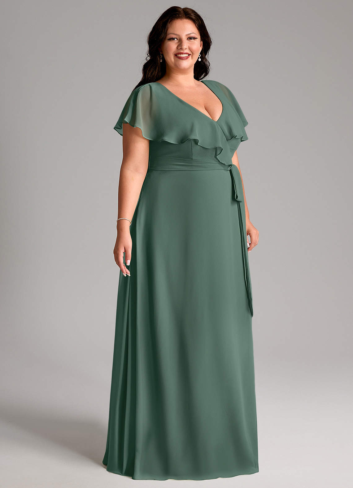 Azazie Lainey Sea Moss Chiffon Bridesmaid Dresses | Azazie AU Azazie Lainey Sea Moss Chiffon Bridesmaid Dresses | Azazie AU