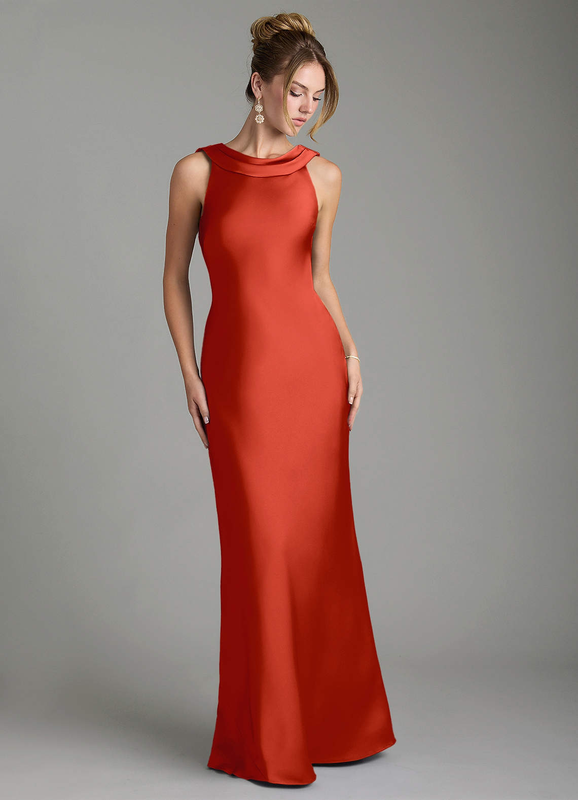 azazie rust bridesmaid dresses Azazie Mermaid One-Shoulder Floor-Length Stretch Satin Bridesmaid Dresses