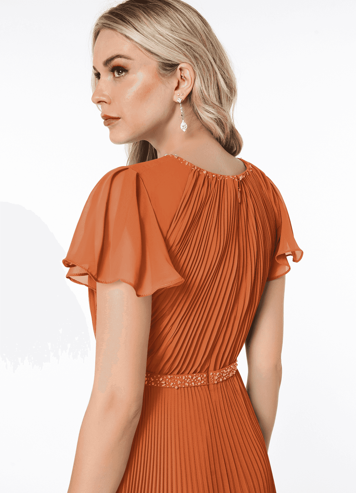 Azazie Kara Final Sale A-Line Pleated Chiffon Floor-Length Dress image5