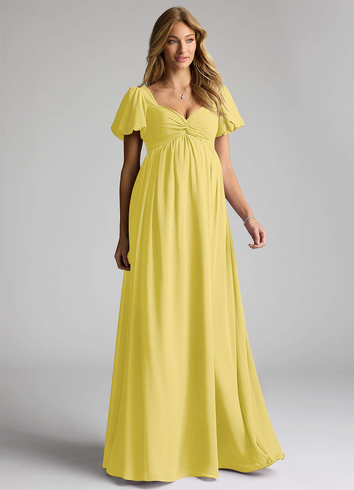 Azazie Madisynn Canary Maternity Bridesmaid Dresses