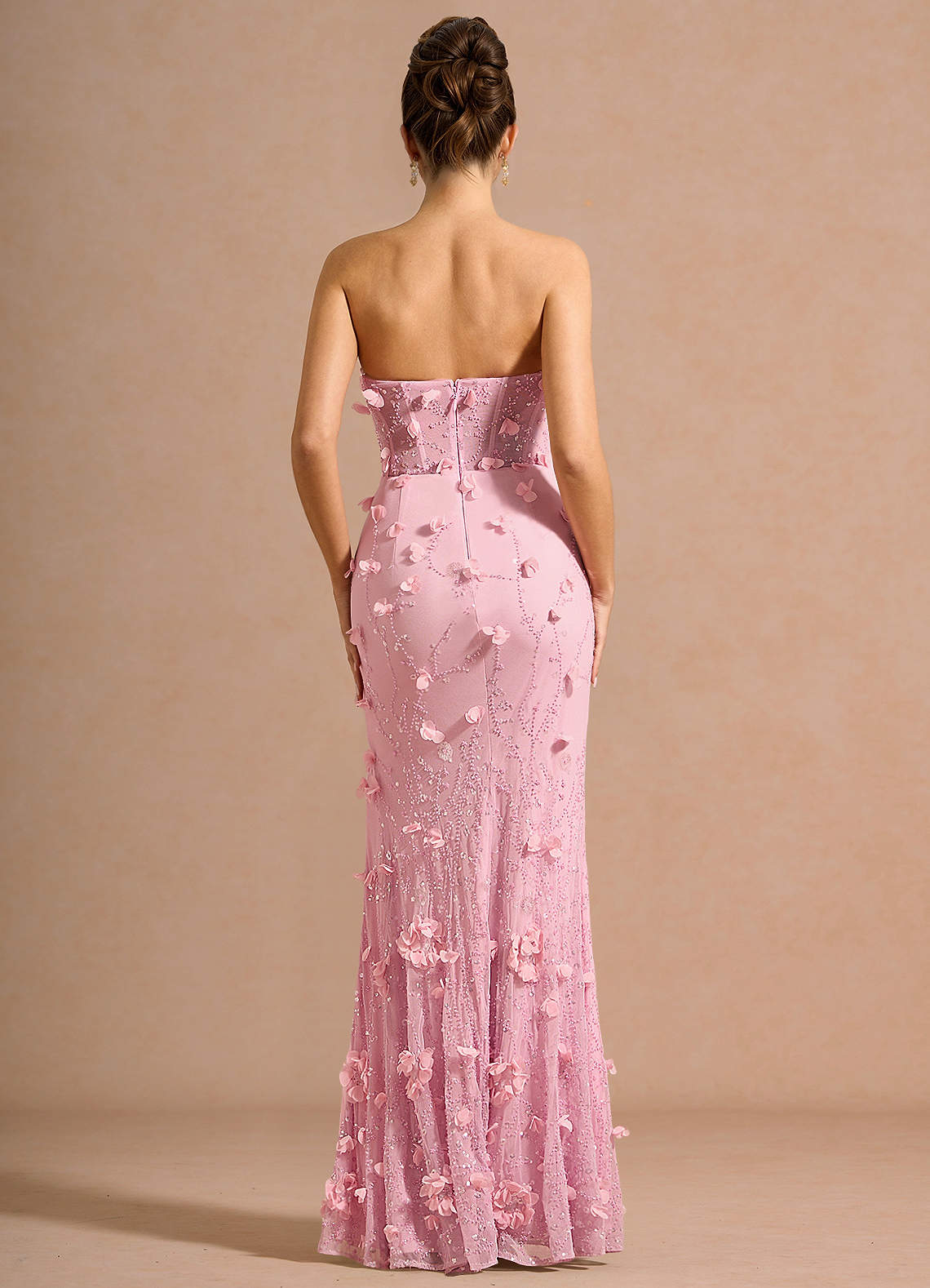 petal pink maxi dress SEROYA Swan Maxi Dress in Pink