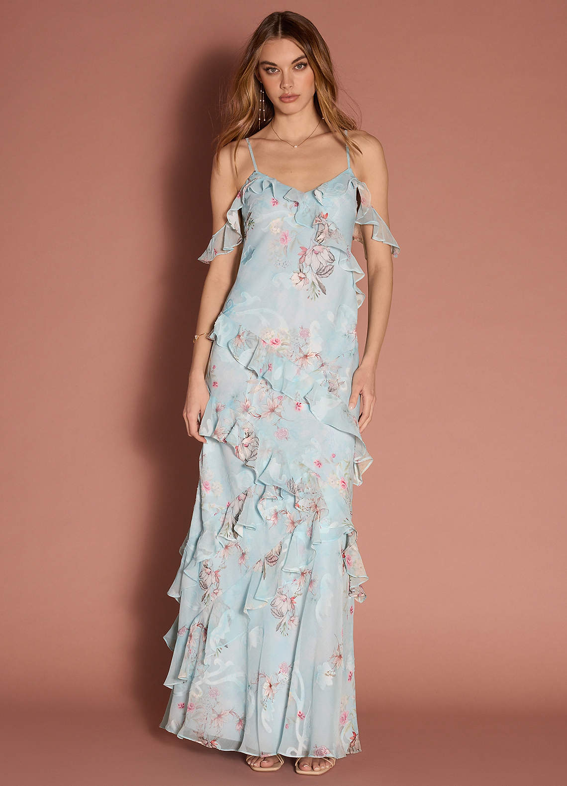 Brittany Ice Blue Maxi Dress Ready to Ship | Azazie
