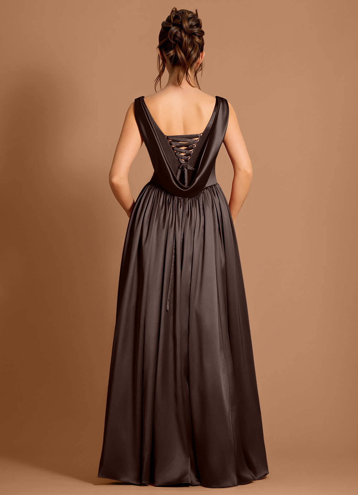 chinese dress ladies NicoBlu® Colette Maxi Chiffon Dress in Shalimar Purple on Robin Egg Blue