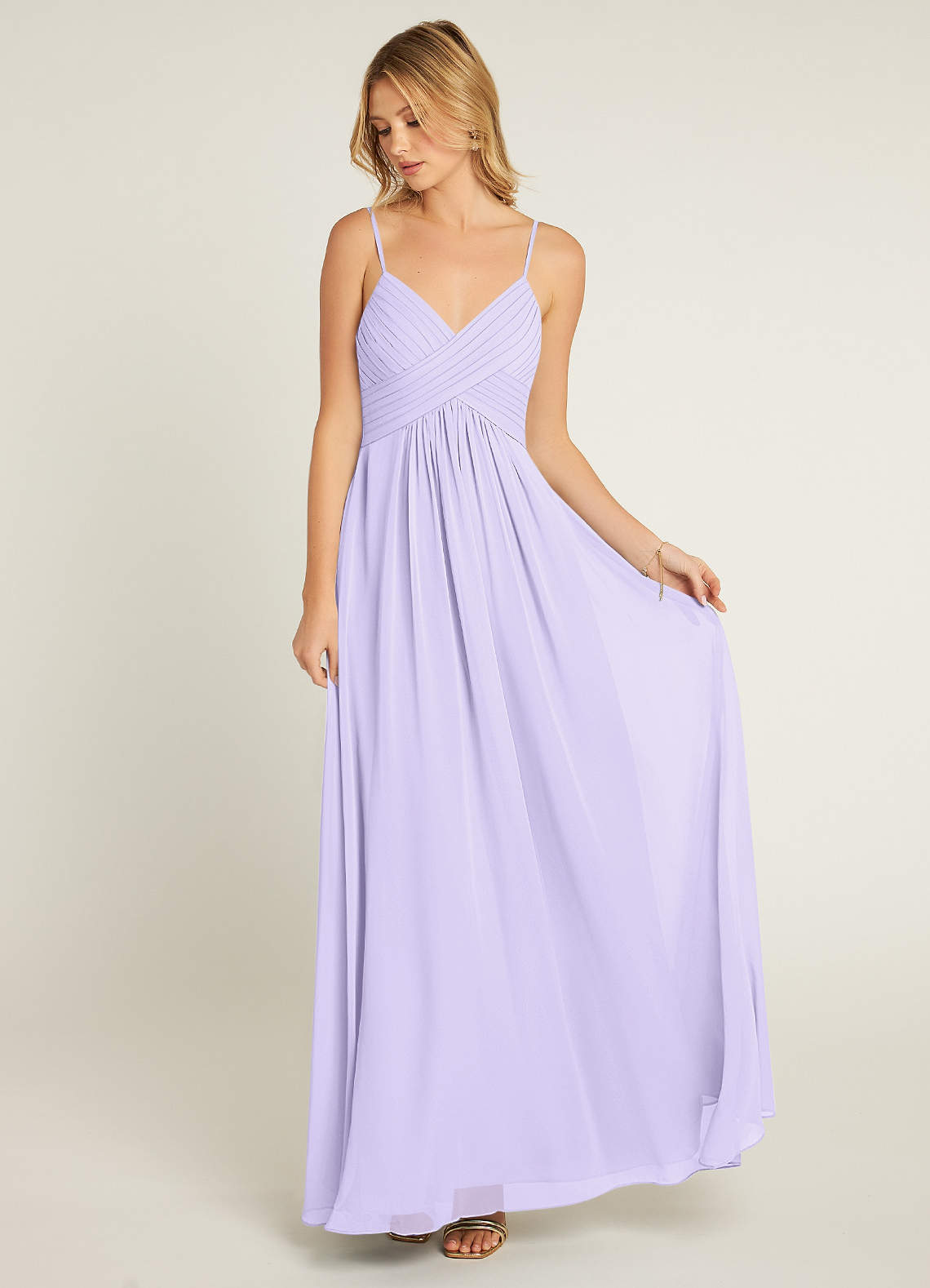 Azazie Shannon Ready to Ship Lilac Chiffon Bridesmaid Dresses