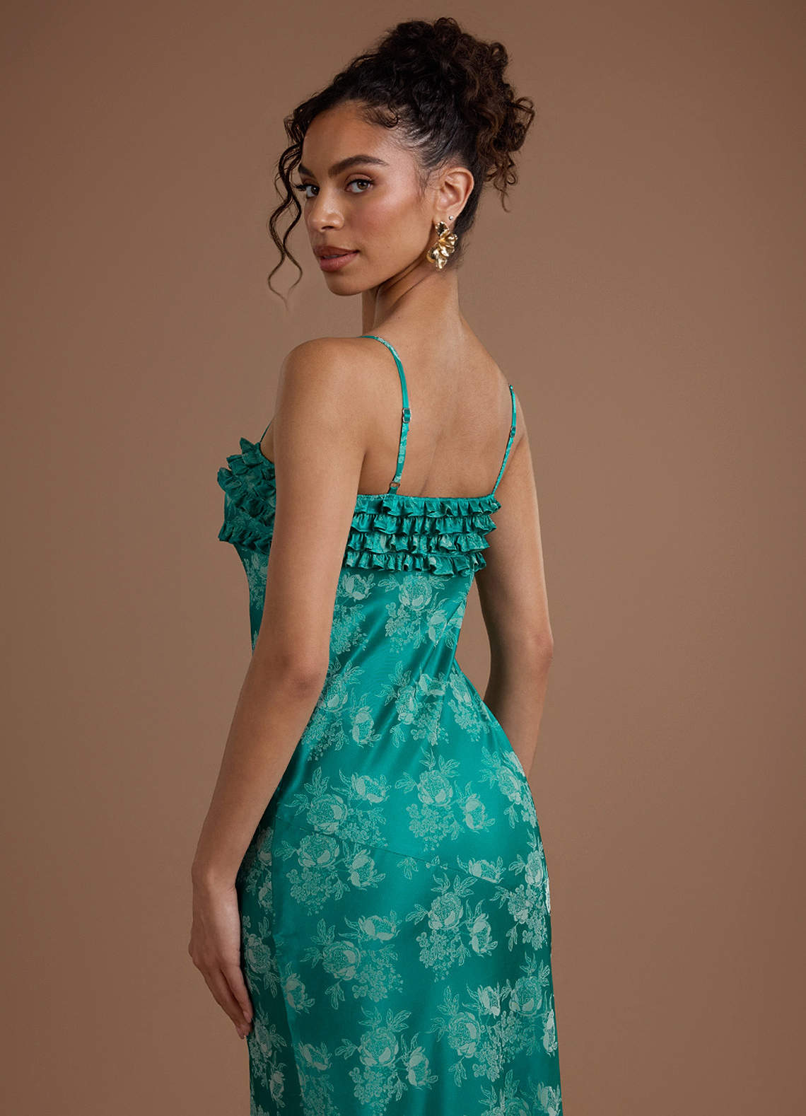 persian green dress Maayan Fold Neck Dress, Persian Green Jolie Moi Retail