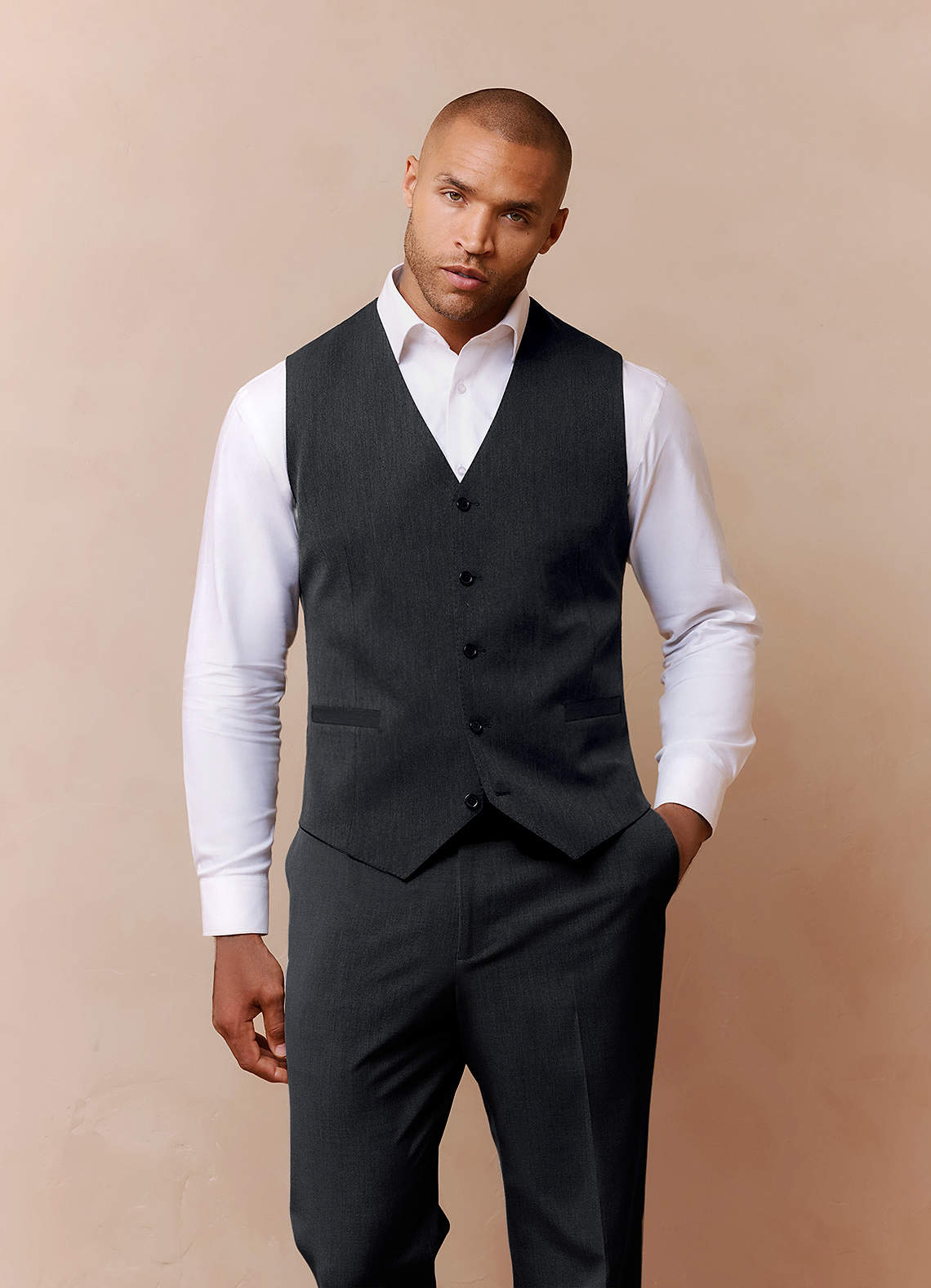 スーツ・フォーマル・ドレス Acka. sheer vest camisole one-piece Savile Charcoal Wool Blend Suit Vest | Classic Regular Suit Vests