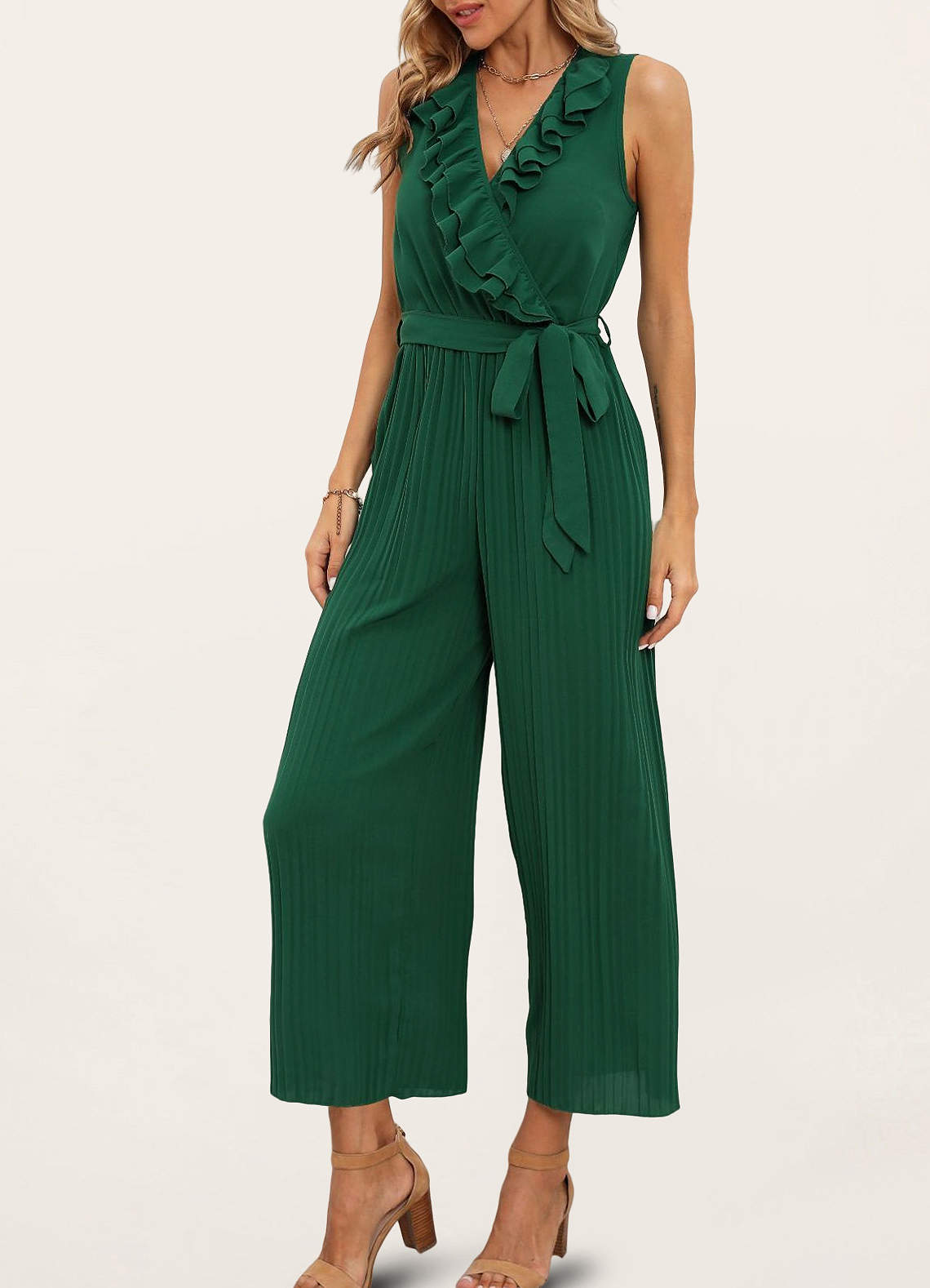 leilani black ruffled jumpsuit