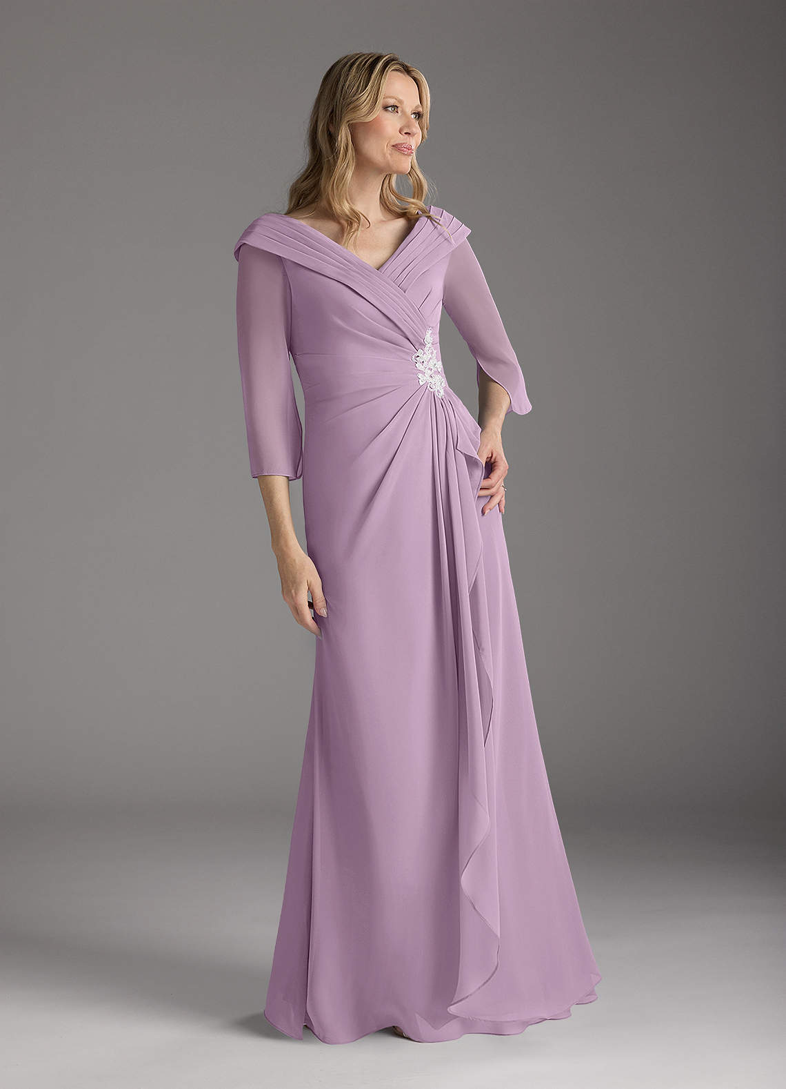 Azazie Jaycee Mother of the Bride Dresses Wisteria A-Line Chiffon Dress image1