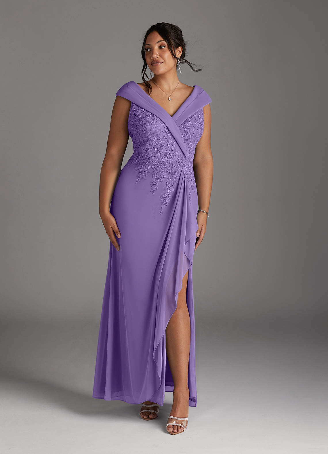 Azazie Calathea Mother of the Bride Dresses Tahiti A-Line Lace Dress image1