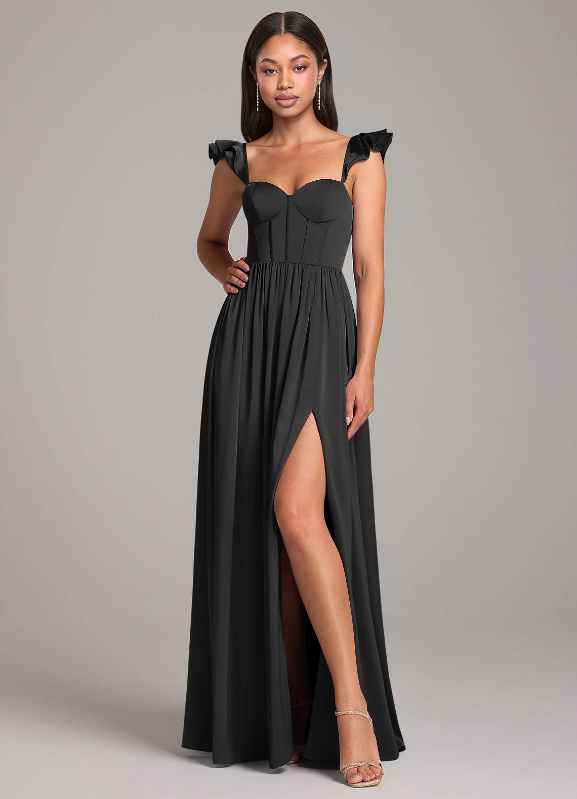 99 bridesmaid dresses Flutter Sleeve Full Skirt Junior Bridesmaid Dress