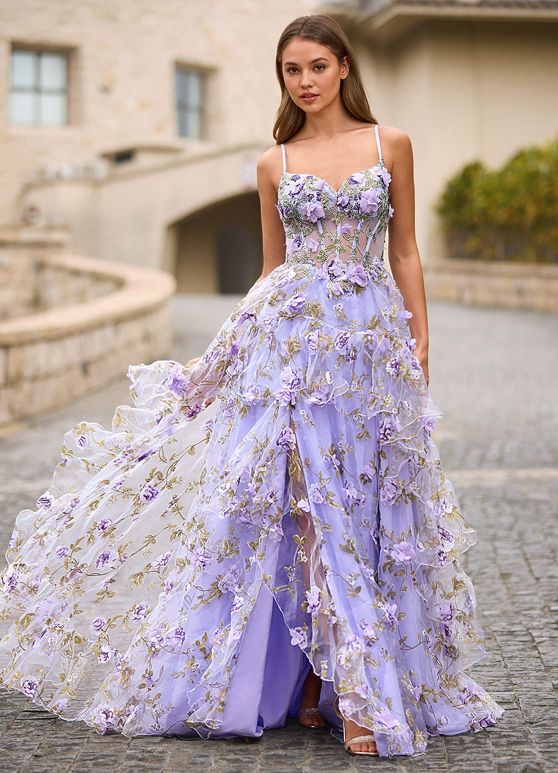 green emerald velvet dress Zapakasa Women Long Prom Dress Purple A-Line Evening Dress with Embroidery, Purple / US22W