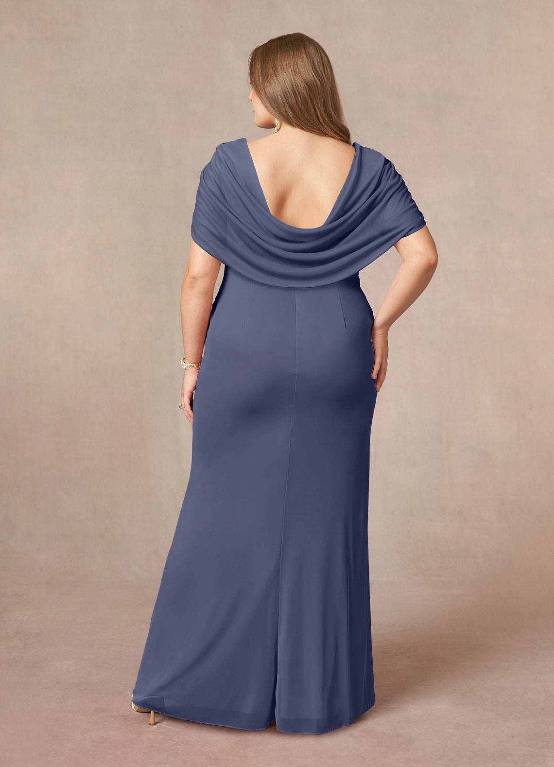 Mother Of The Bride Stormy Dress Elegant V Neck Ruffle Sleeves Back Zip Knee Length Mother Of The Bride Dresses main image 1